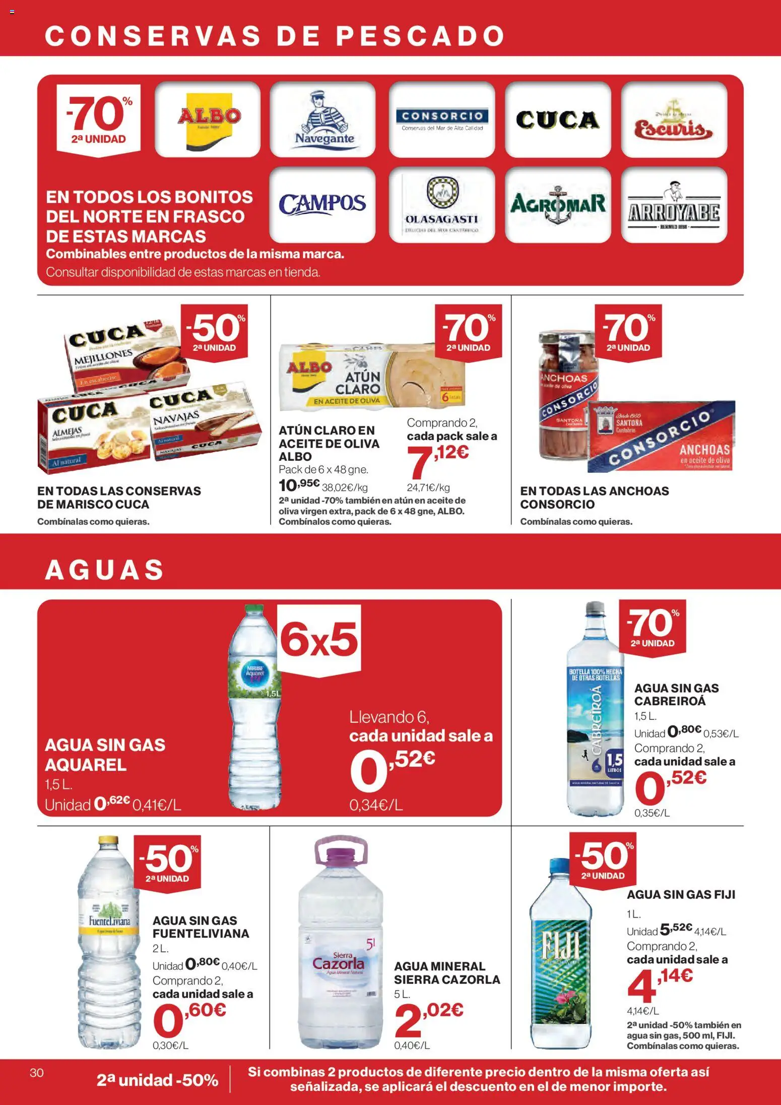 El Corte Inglés ofertas │ válido desde el 24/09/2026 | Página: 30 | Productos: Anchoas, Aceite, Agua mineral, Atún claro