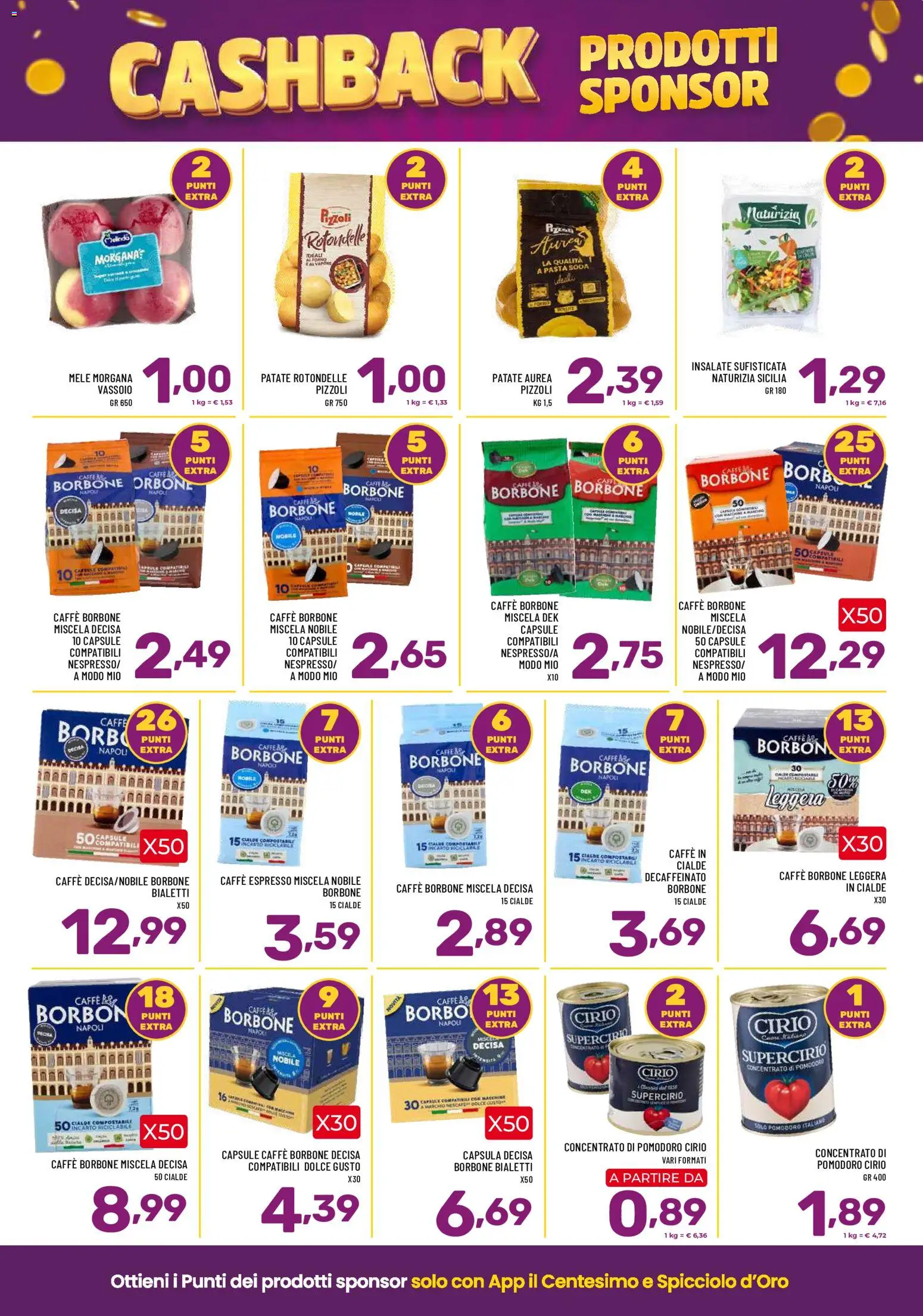 Volantino Il Centesimo del 01/09/2026 | Pagina: 2 | Prodotti: Patate, Pomodoro, Pasta, Borbone