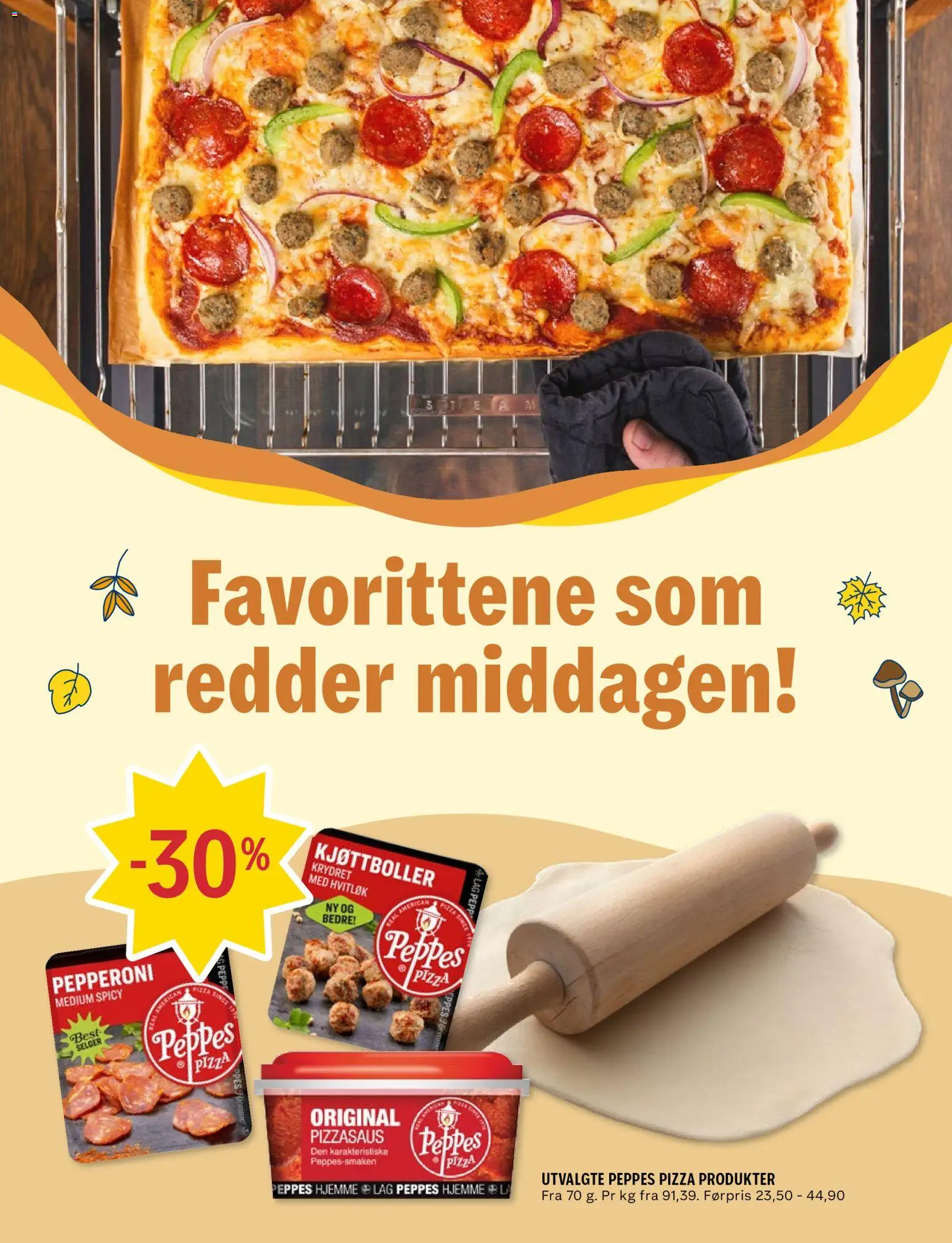 {H1} | Side: 11 | Produkter: Peppes pizza, Pizza, Pizzasaus, Hvitløk