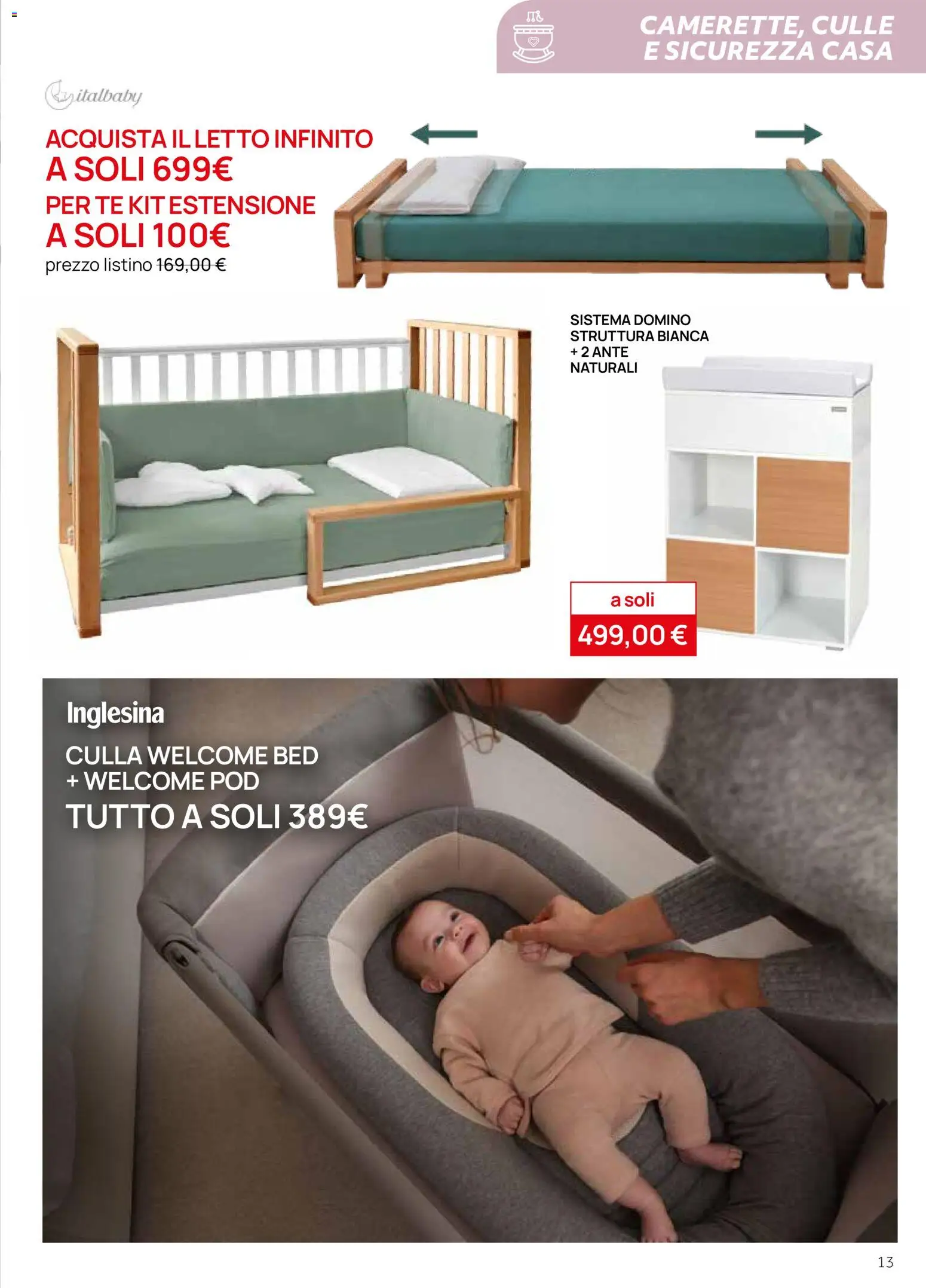 Volantino Prenatal del 20/08/2026 | Pagina: 13 | Prodotti: Tè, Culla, Letto