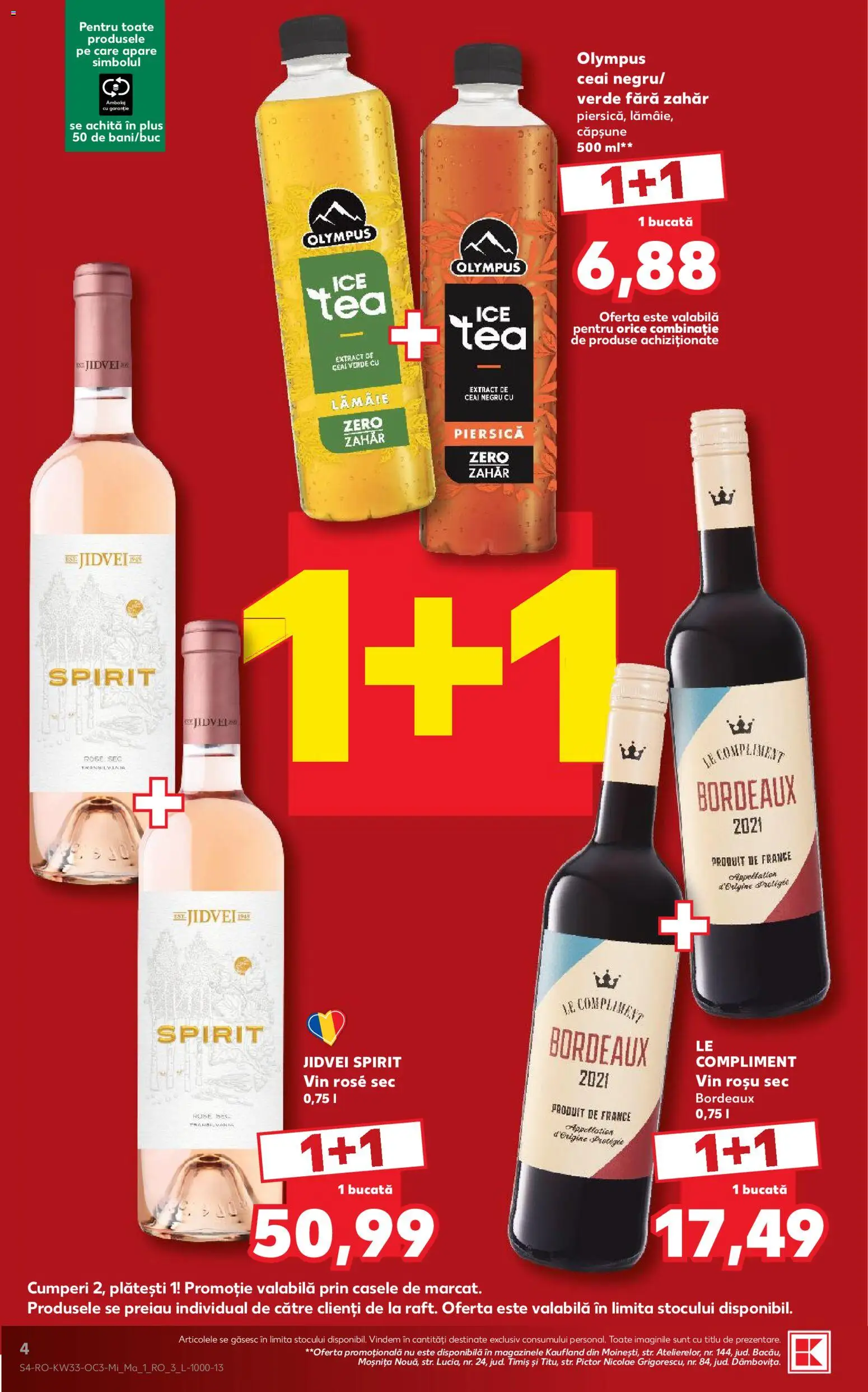 Kaufland Zalau 12.08.2026 - Revista si Oferta | Pagină: 4 | Produse: Zero, Vin rose, Zahăr, Lămâie