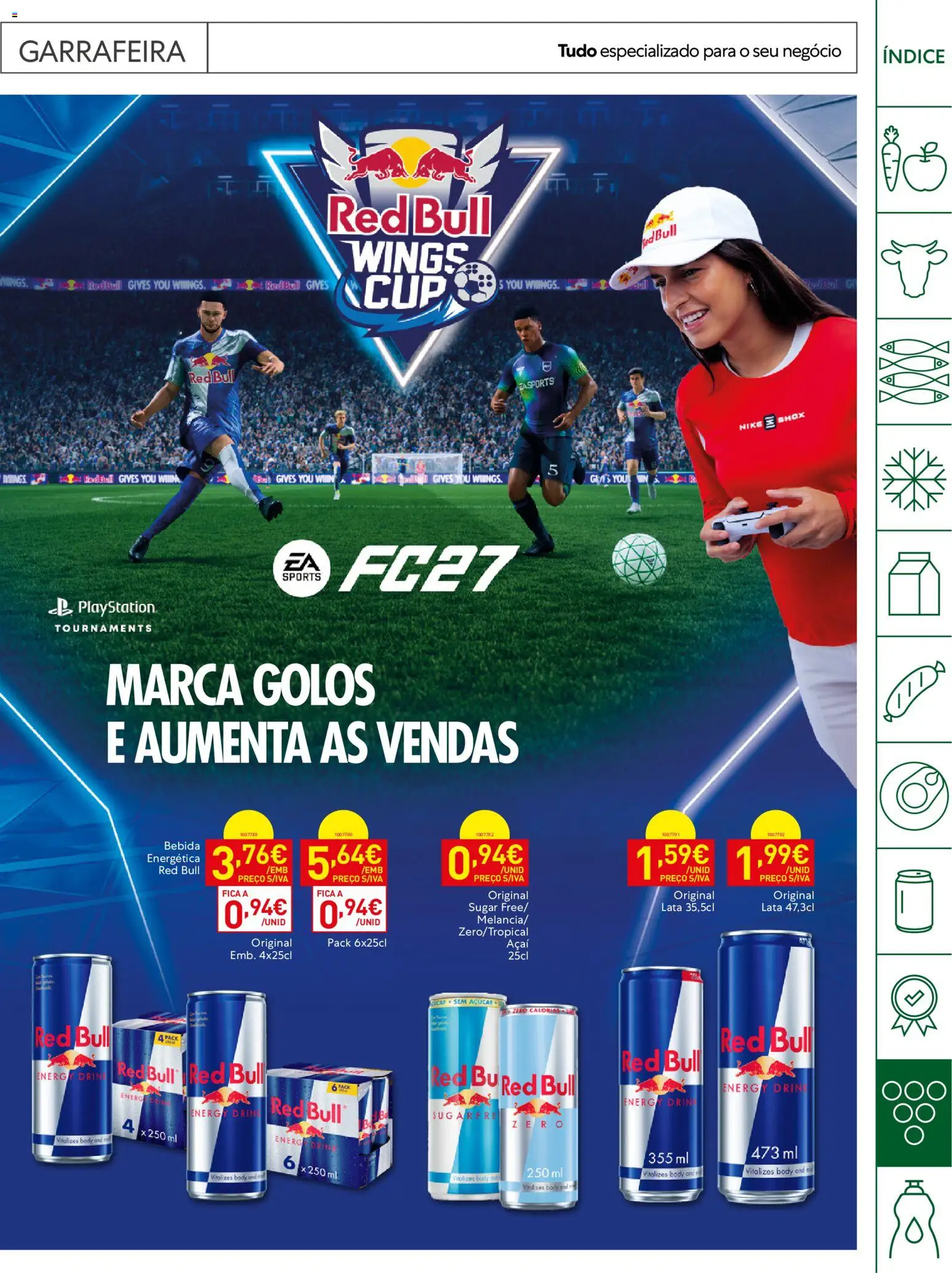 Recheio Horeca │ válido de 15/09/2026 | Página: 27 | Produtos: Red Bull, Açai, Açúcar, Bebida energética