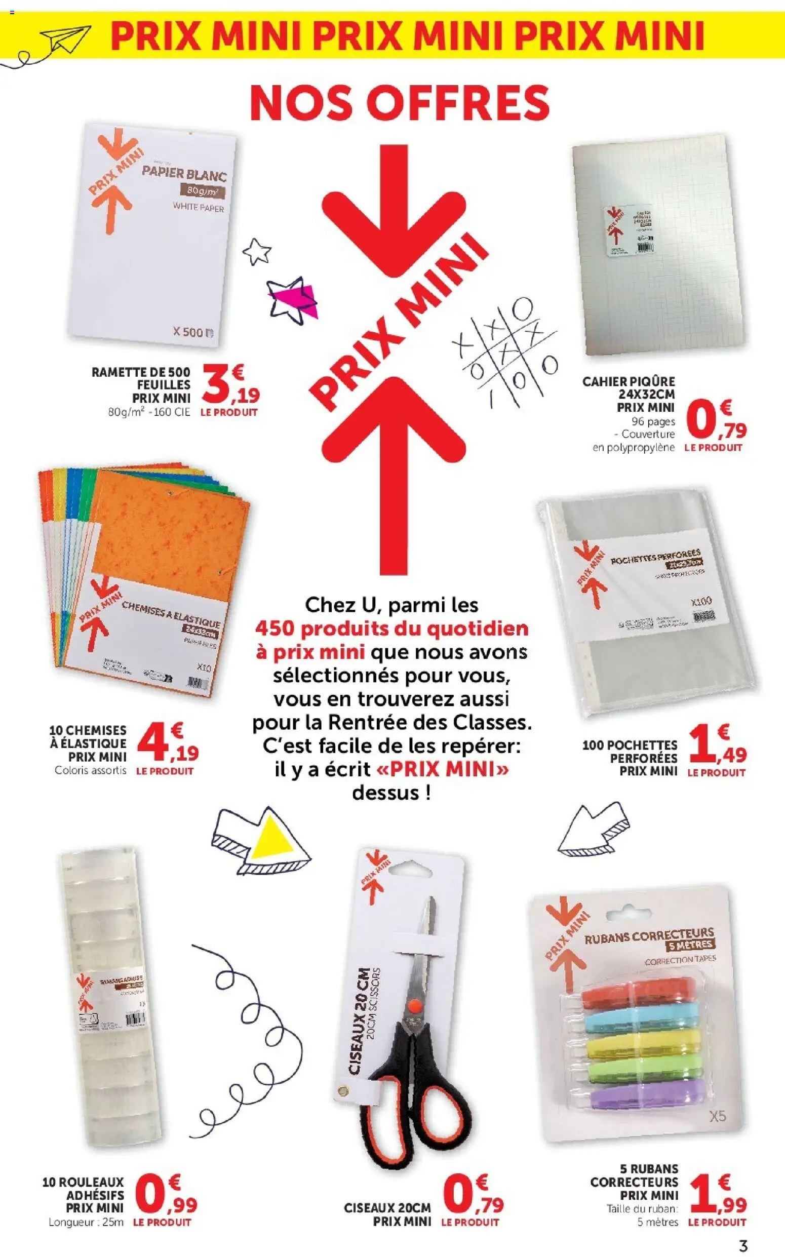 {H1} | Page: 3 | Produits: Couverture, Ciseaux, Papier blanc