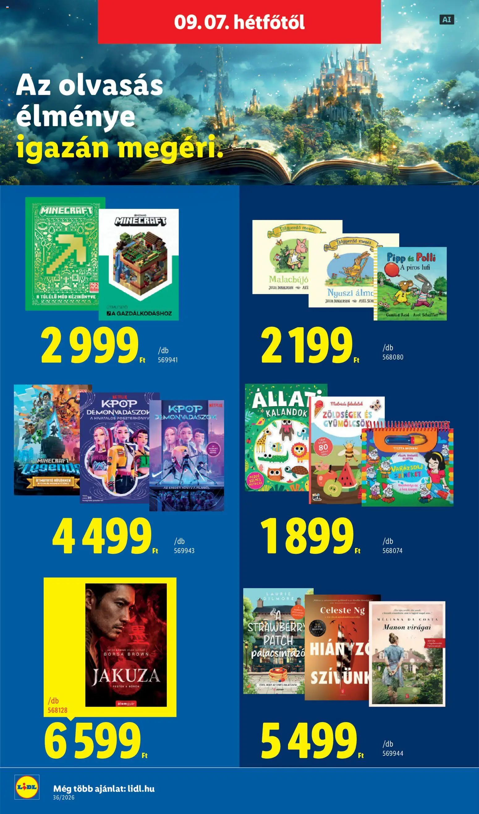 Lidl akciós ujság - amely érvényes a következő dátumtól: 2026.09.03. | Oldal: 18 | Termékek: Zöldségek, Minecraft, Axe, Alma