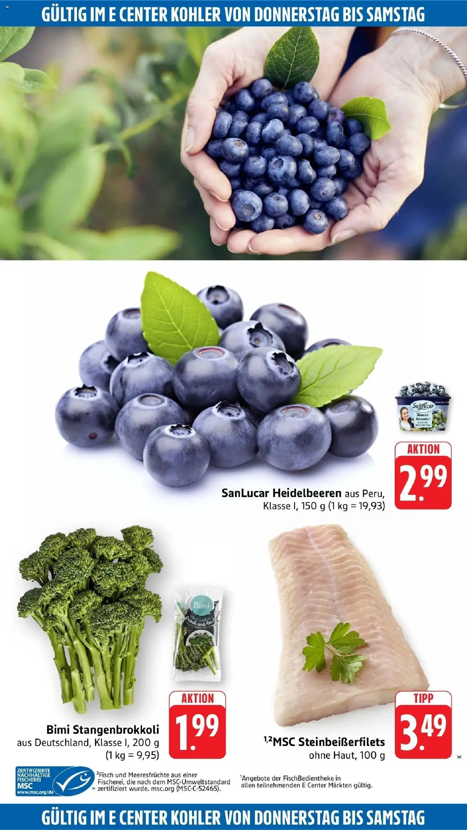 Edeka Prospekt Lahr (ab 31.08.2026) » Angebote Online | Seite: 49 | Produkte: Heidelbeeren, Meeresfrüchte