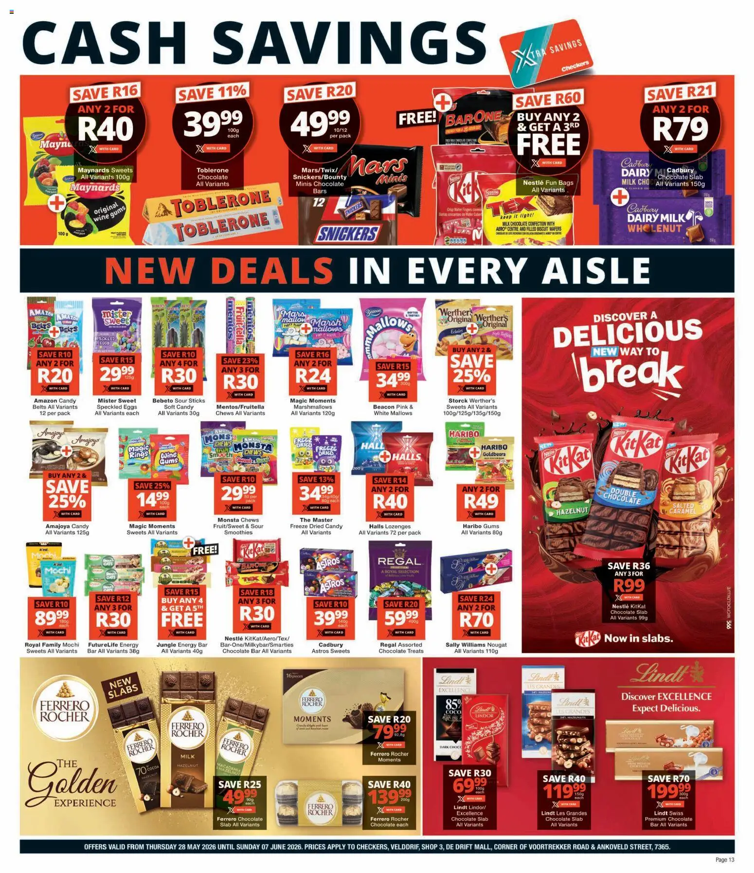 New Checkers catalogue – valid from 28.05.2026 | Page: 13 | Products: Light, Wine, Lozenges, Water