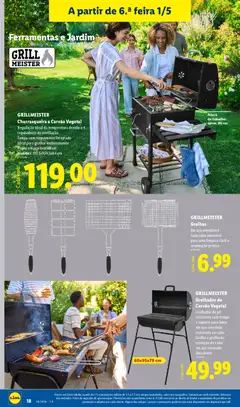 Pré-visualização GRILLMEISTER Grelhador de Carvão Vegetal, Grelhador de pé resistente com tampa e suporte para lume em aço revestido resistente ao calor. Grelha e grelha de retenção de calor em aço cromado duradouro válido de 27.04.2026 | Página: 18 | Produtos: Cabo, Termómetro, Ferramentas, Carvão vegetal