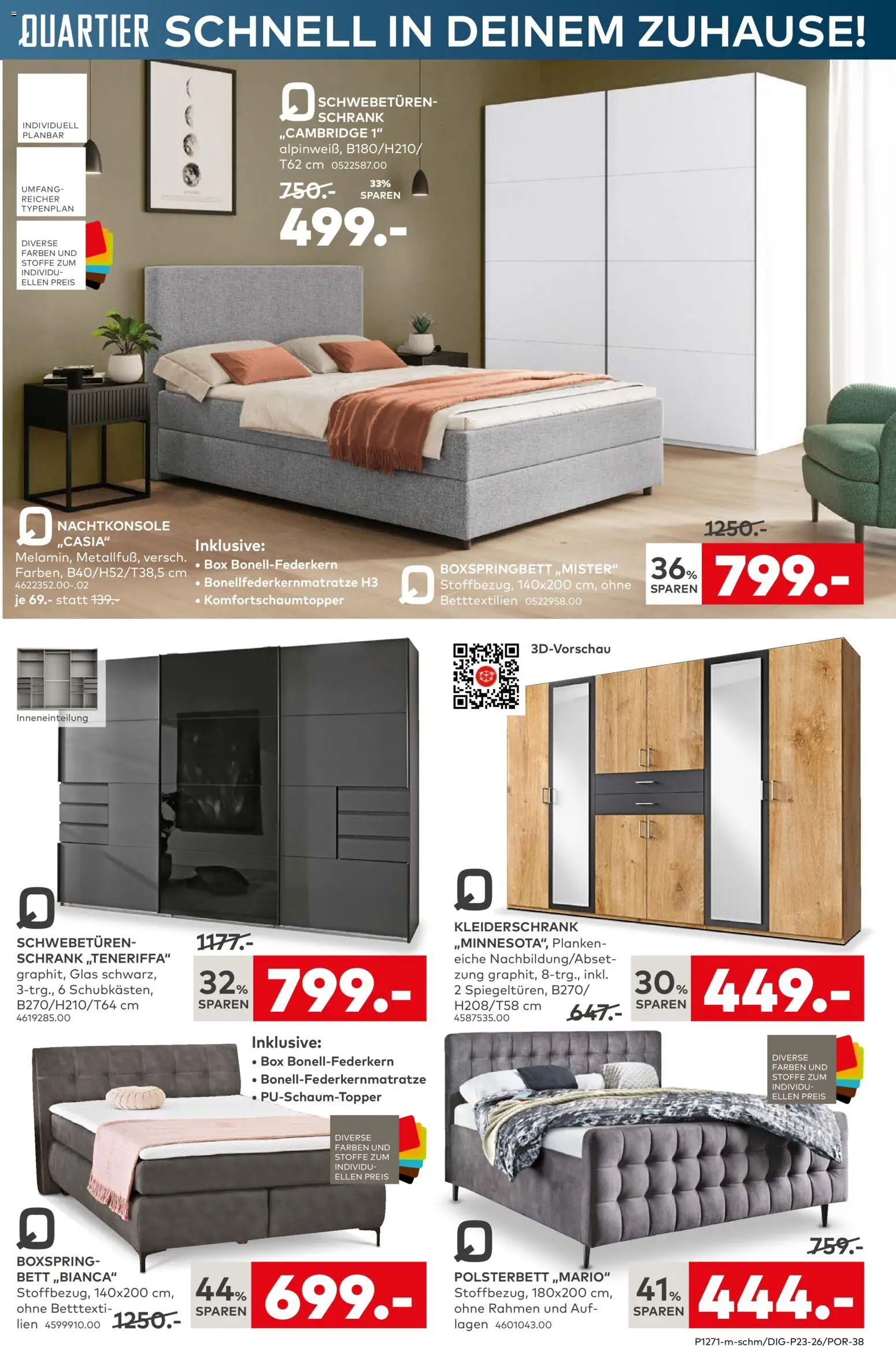 Porta! Prospekt – gültig ab 08.06.2026 | Seite: 9 | Produkte: Kleiderschrank, Boxspringbett, Schrank, Box