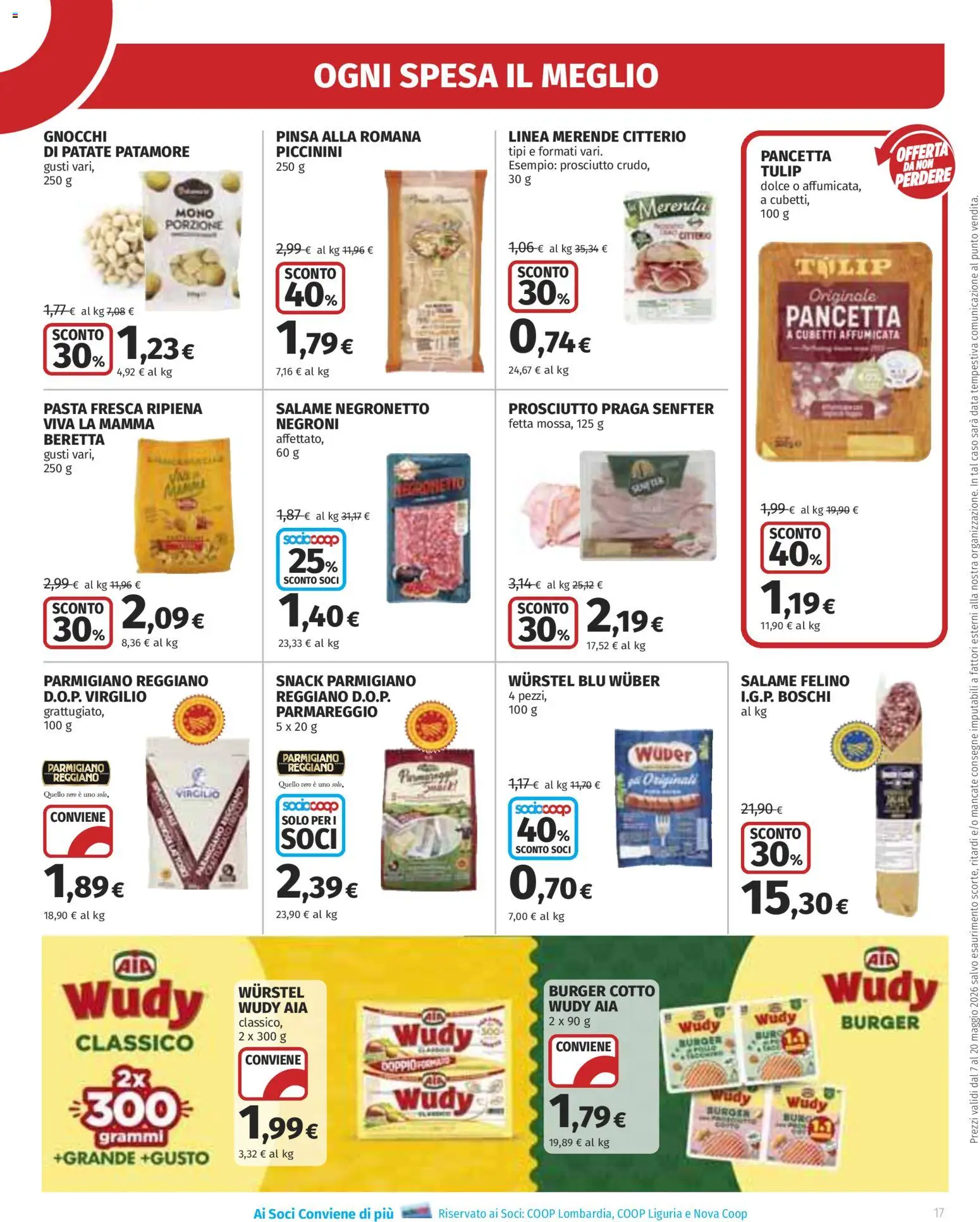 Volantino Ipercoop del 07.05.2026 | Pagina: 17 | Prodotti: Salame, Pancetta, Patate, Prosciutto