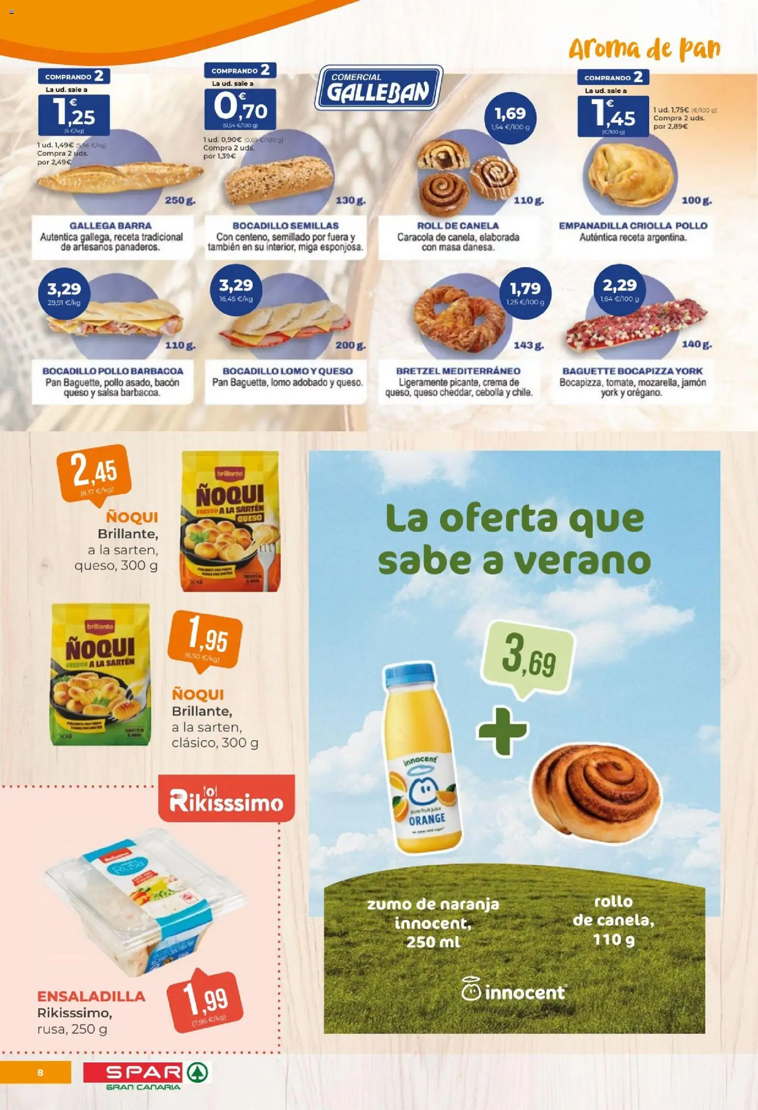 Spar folleto │ válido desde el 24/07/2026 | Página: 8 | Productos: Queso, Pan, Ροζ πιπέρι, Crema