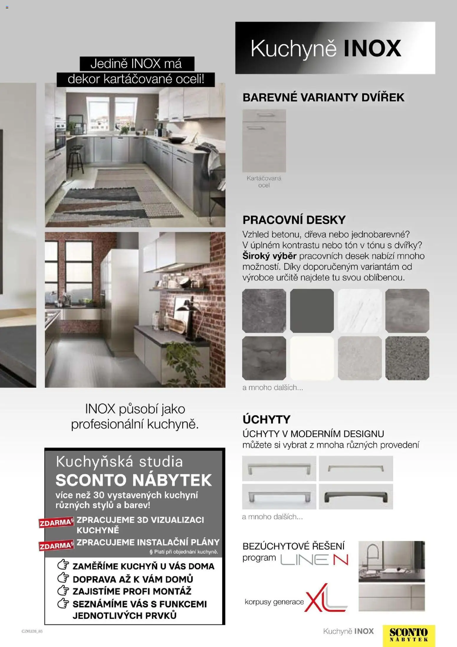 Sconto nábytek katalog - Kuchyně na míru od 06.01.2026 | Strana: 85 | Produkty: Nábytek, Desky, Kuchyně