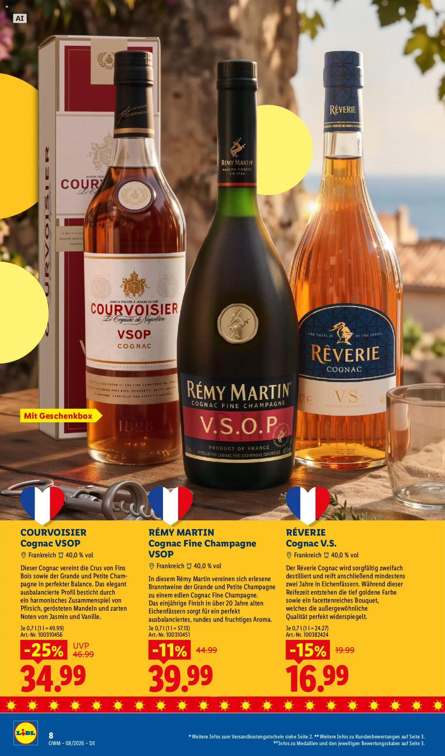 Lidl Prospekt Wein & Spirituosen – gültig ab 01.08.2026 | Seite: 8 | Produkte: Mandeln, Finish