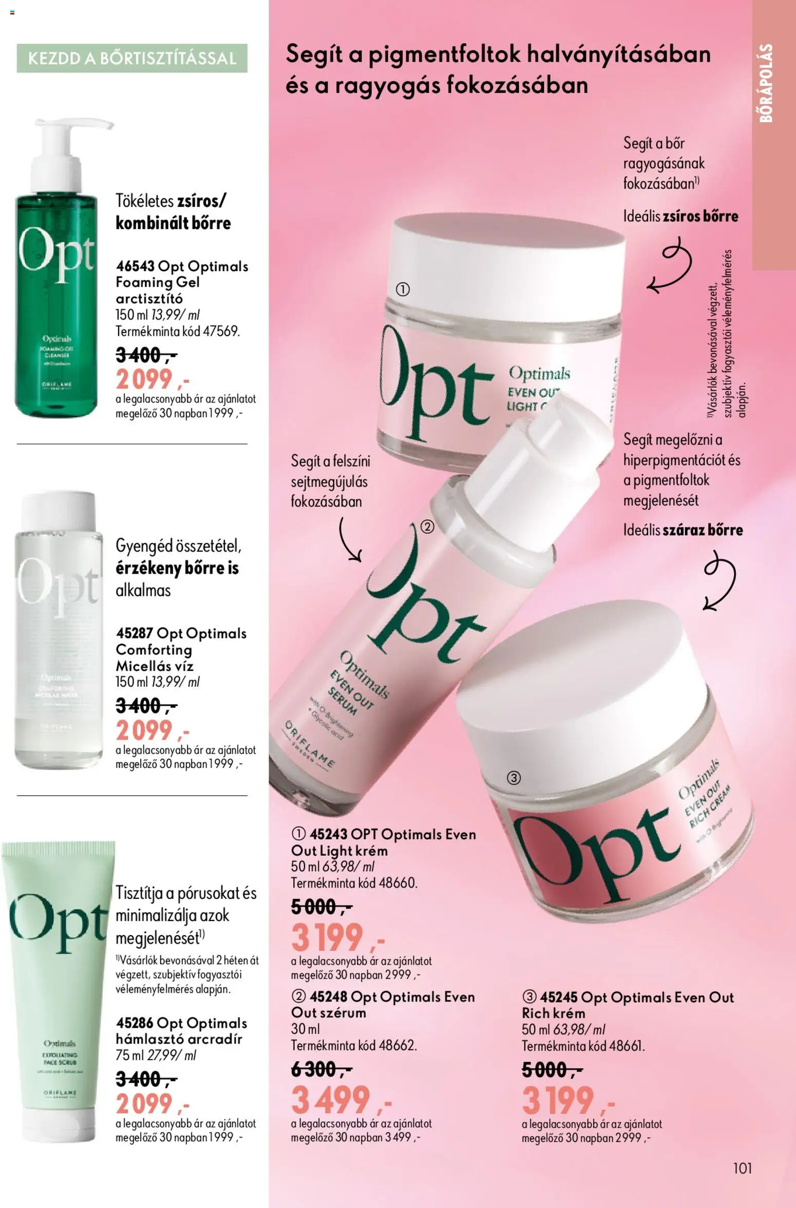 Oriflame akciós ujság - amely érvényes a következő dátumtól: 2026.08.19. | Oldal: 101 | Termékek: Hámlasztó, Micellás víz, Bor