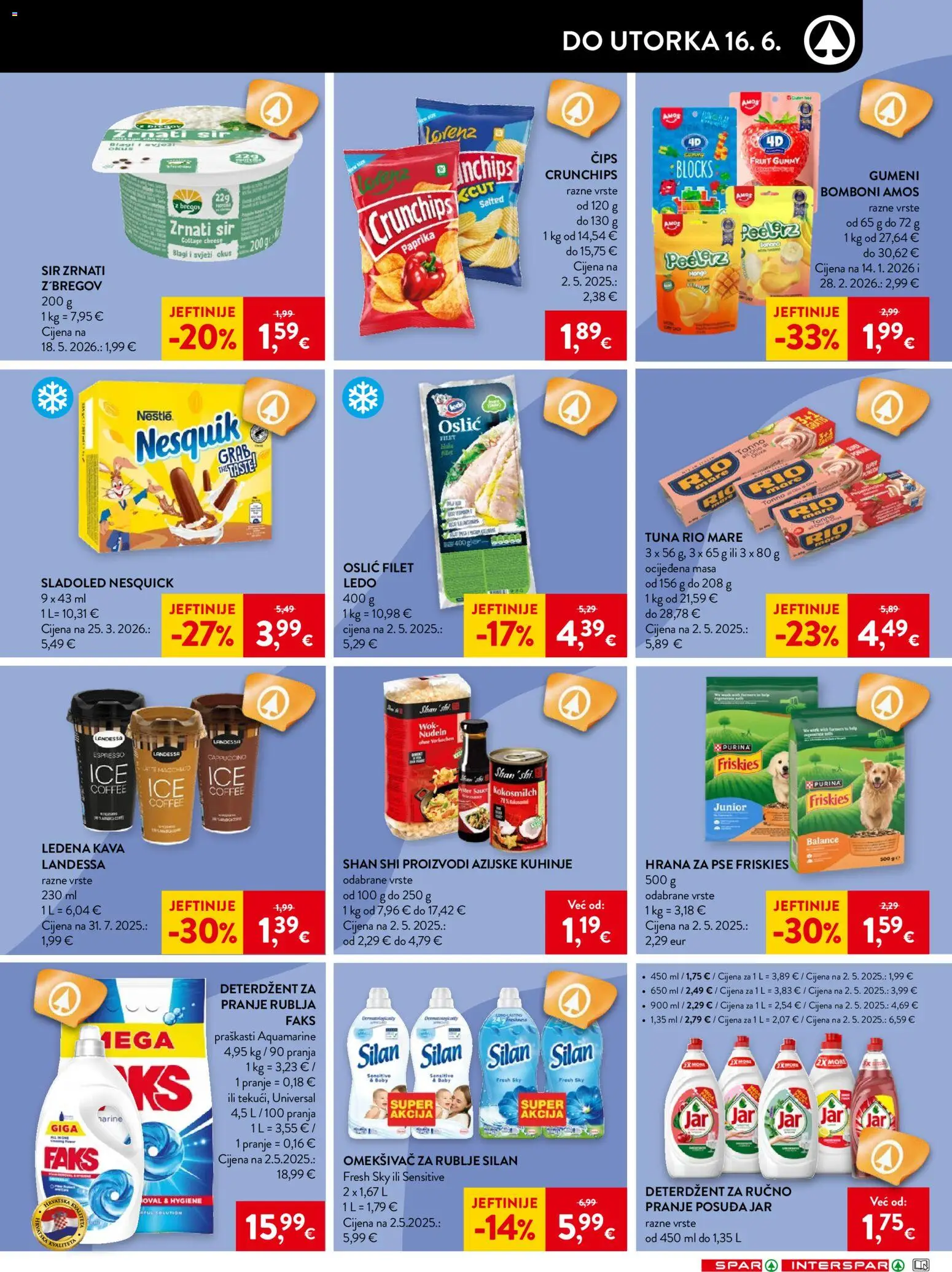 Spar katalog | vrijedi od 10.06.2026 | Stranica: 21 | Proizvodi: Kava, Hrana za pse, Omekšivač, Oslić