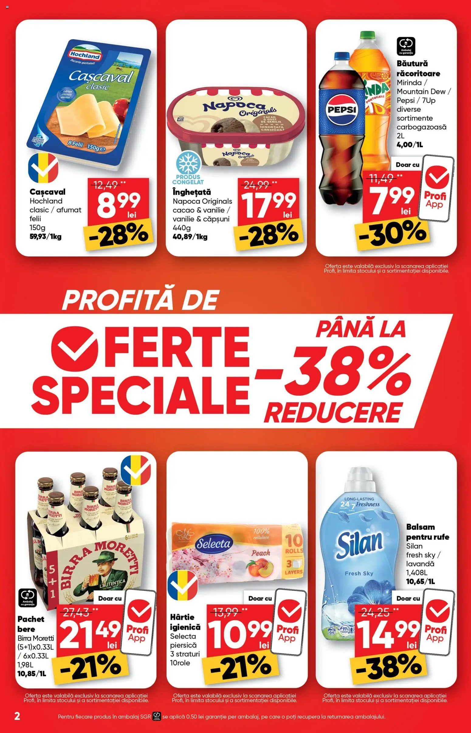 Noul catalog Profi – valabil de la 29.04.2026 | Pagină: 2 | Produse: Cașcaval, Bere, Portocale, Cacao