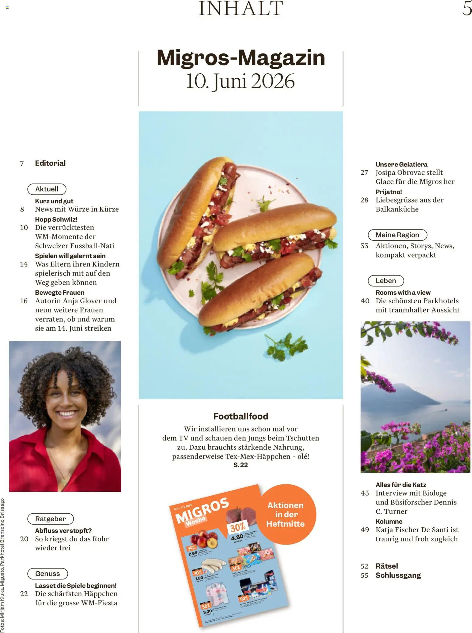 Migros aktionen Magazin – gültig ab 10.06.2026 | Seite: 5 | Produkte: Glace, Äpfel, TV