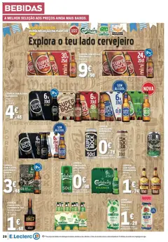 Pré-visualização E.Leclerc folheto válido de 01/10/2026 | Página: 20 | Produtos: Super bock, Bebidas, Cerveja, Álcool