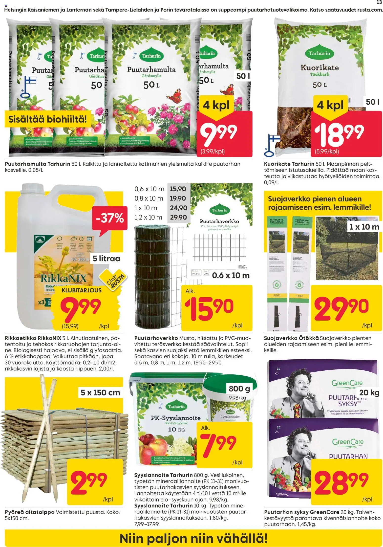 Rusta tarjoukset – voimassa 13/07/2026 alkaen | Sivu: 13