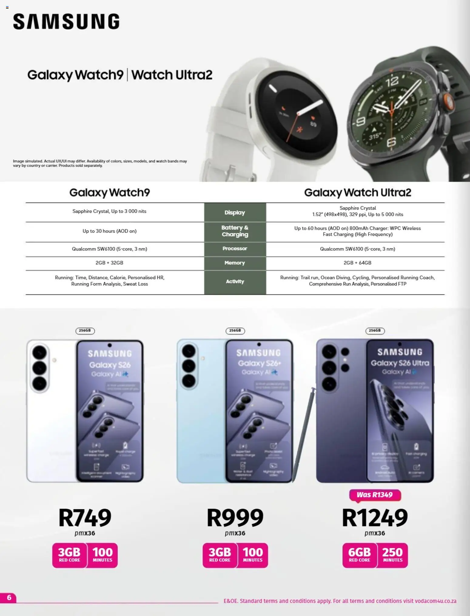 New Vodacom catalogue – valid from 07/08/2026 | Page: 6 | Products: Watch, Battery, Charger