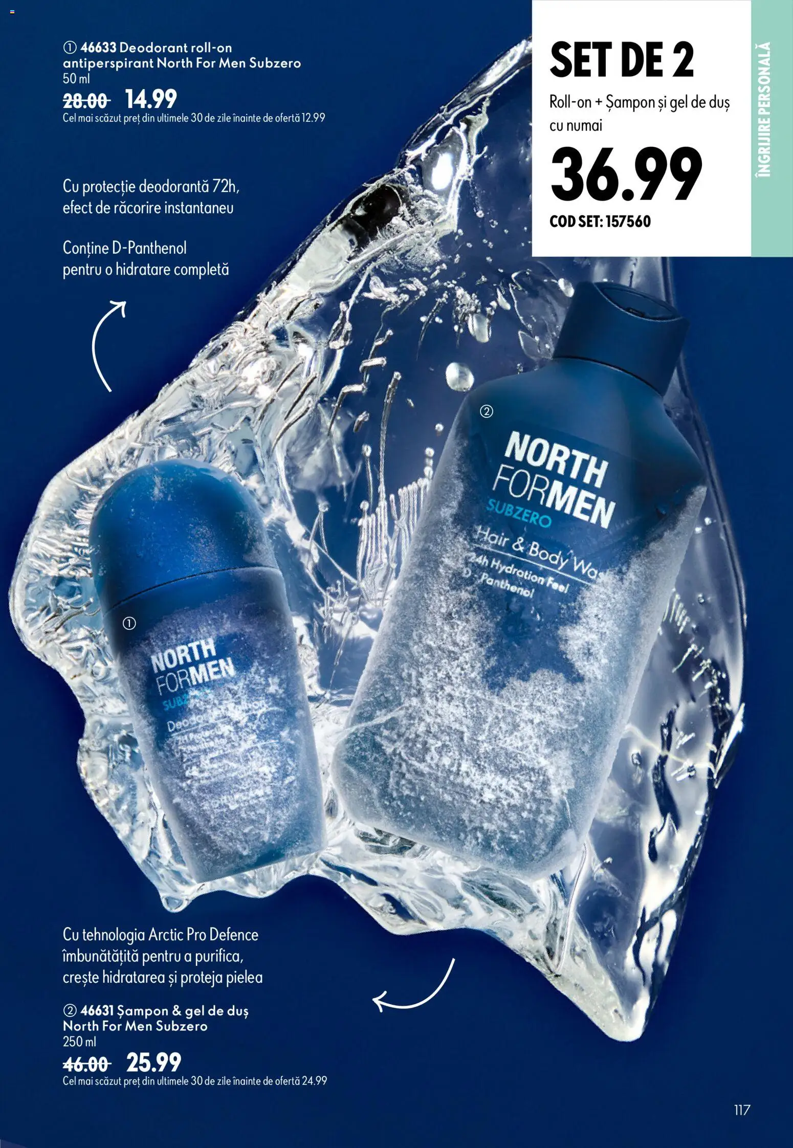 Noul catalog Oriflame – valabil de la 09.09.2026 | Pagină: 117 | Produse: Body, Gel de duș, Deodorant, Antiperspirant
