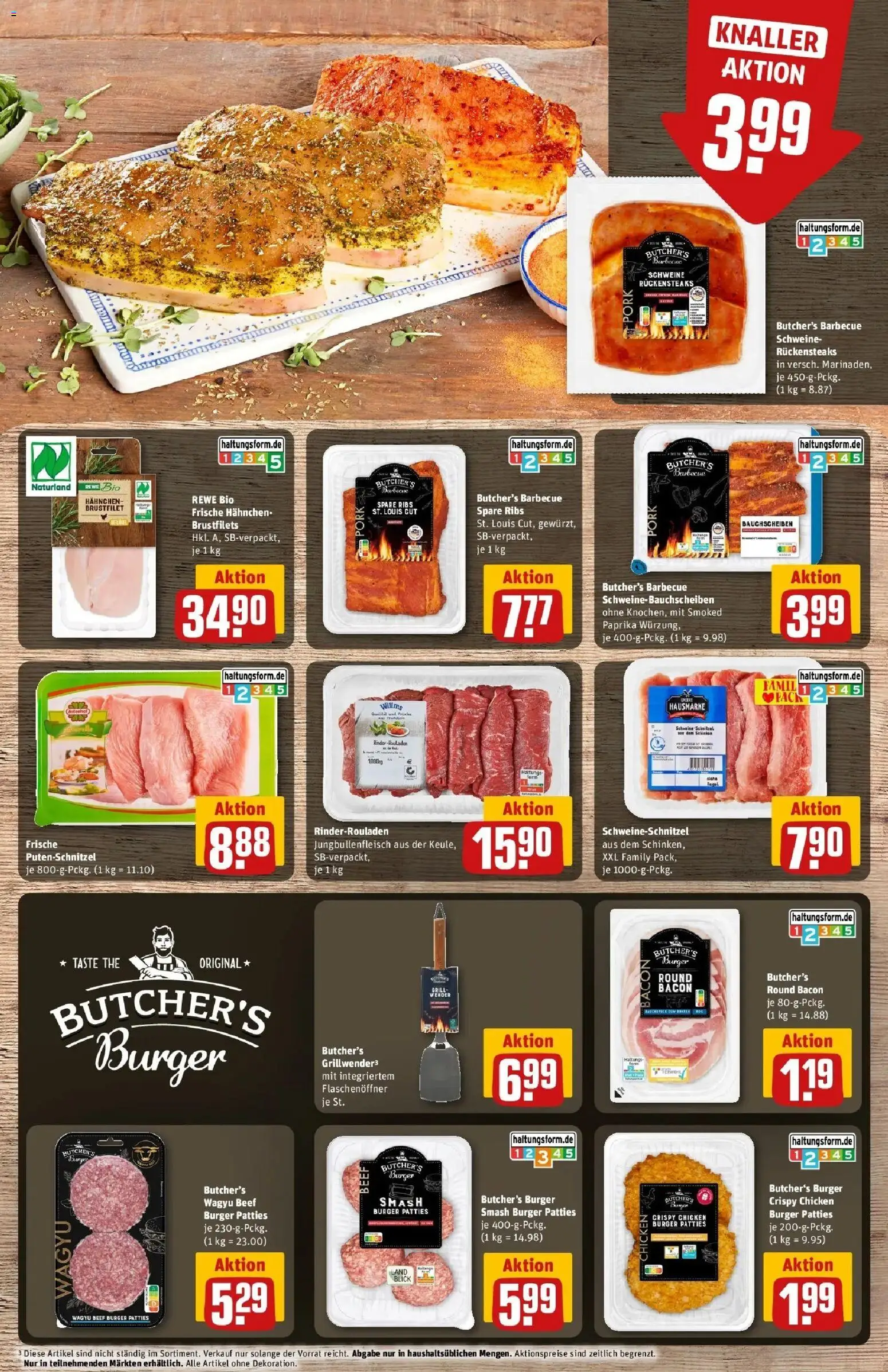 REWE Prospekt ab 03.08.2026 zum Blättern » Angebote | Seite: 9 | Produkte: Grill, Hahnchen, Paprika, Putenschnitzel