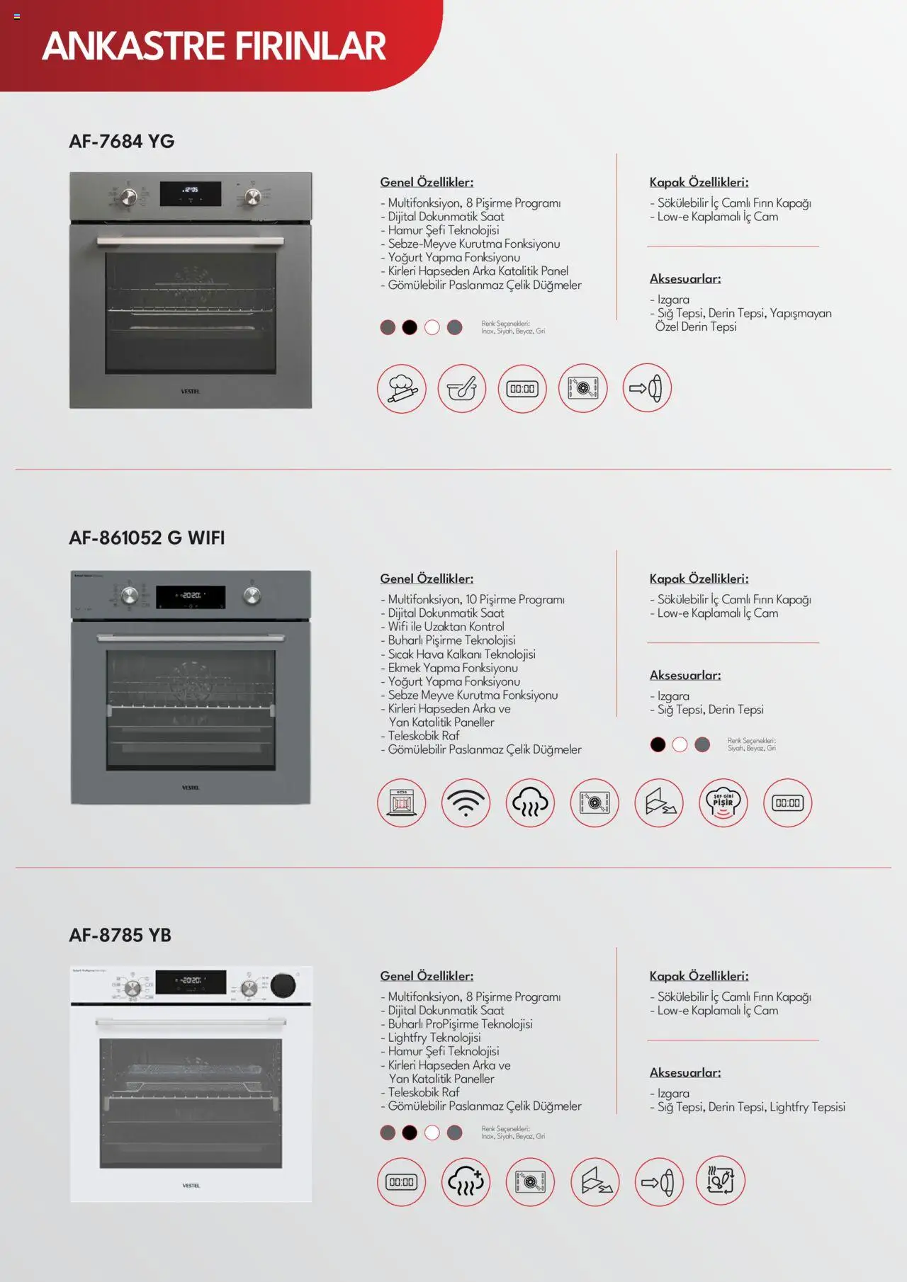 Vestel Ankastre Katalog - 03.06.2025 tarihinden itibaren geçerlidir | Sayfa: 15 | Ürünler: Raf, Yoğurt, Sebze, Tepsi