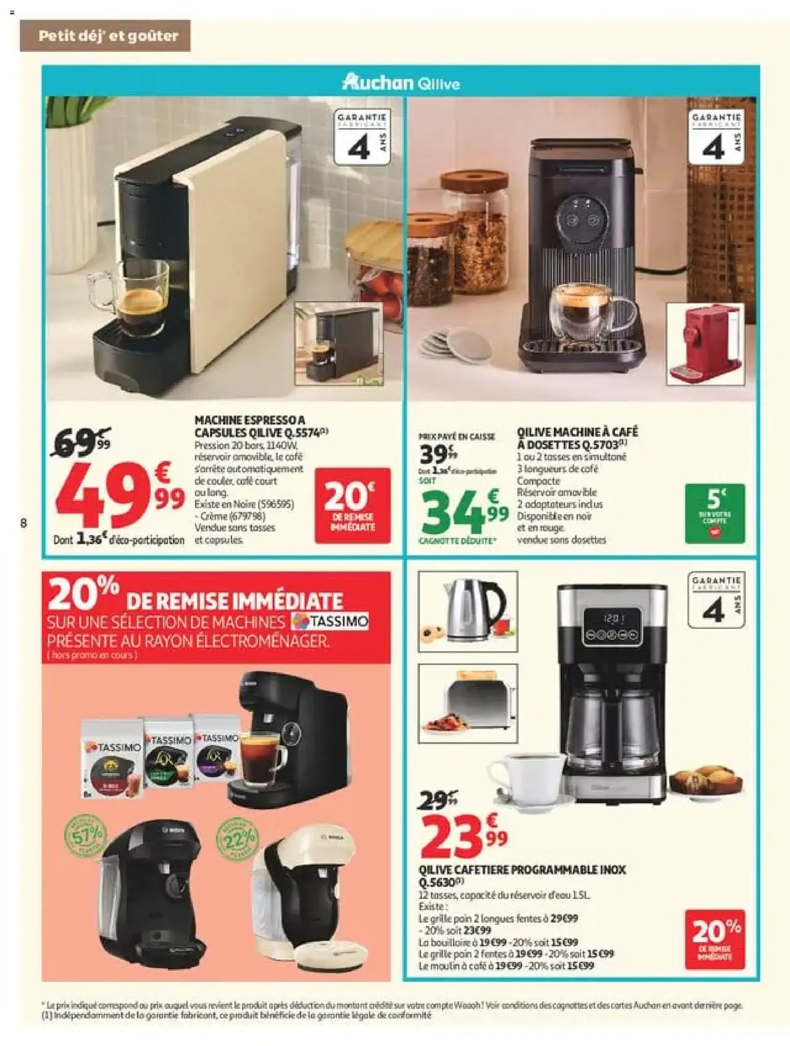 {H1} | Page: 8 | Produits: Moulin à café, Tassimo, Bouilloire, Réservoir d'eau