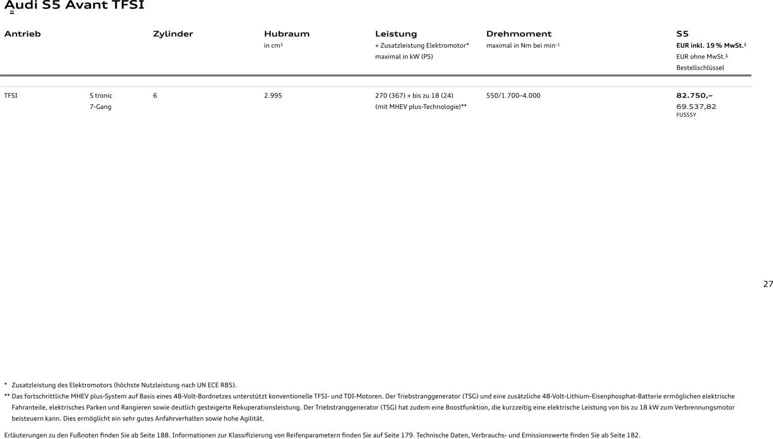 Audi A5 – gültig ab 01.10.2026 | Seite: 27