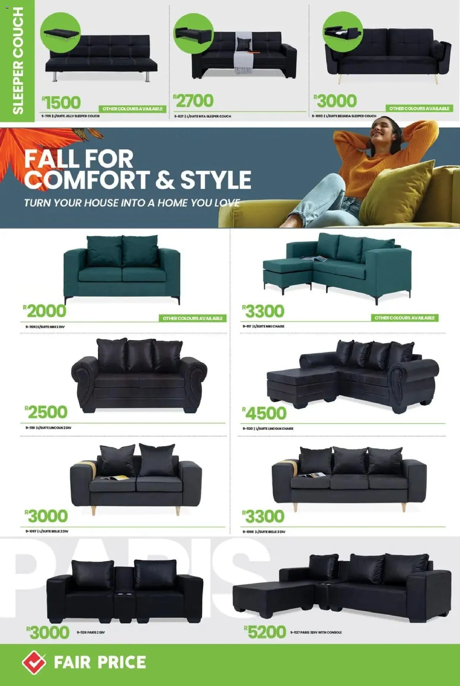 New Fair Price catalogue – valid from 01/03/2026 | Page: 8 | Products: Couch, Chaise