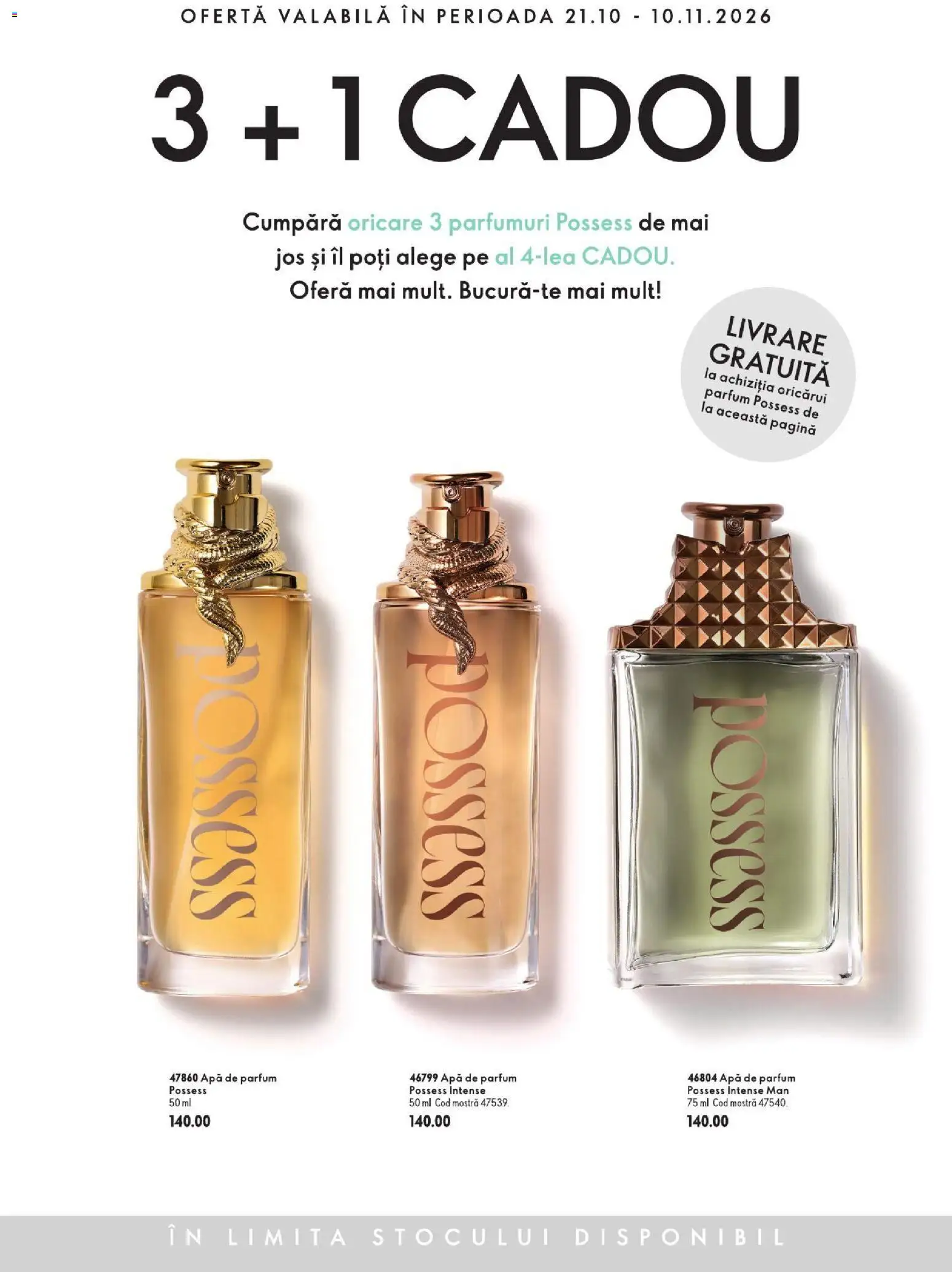 Noul catalog Oriflame – valabil de la 21.10.2026 | Pagină: 14 | Produse: Apă de parfum, Parfum, Intense, Apă