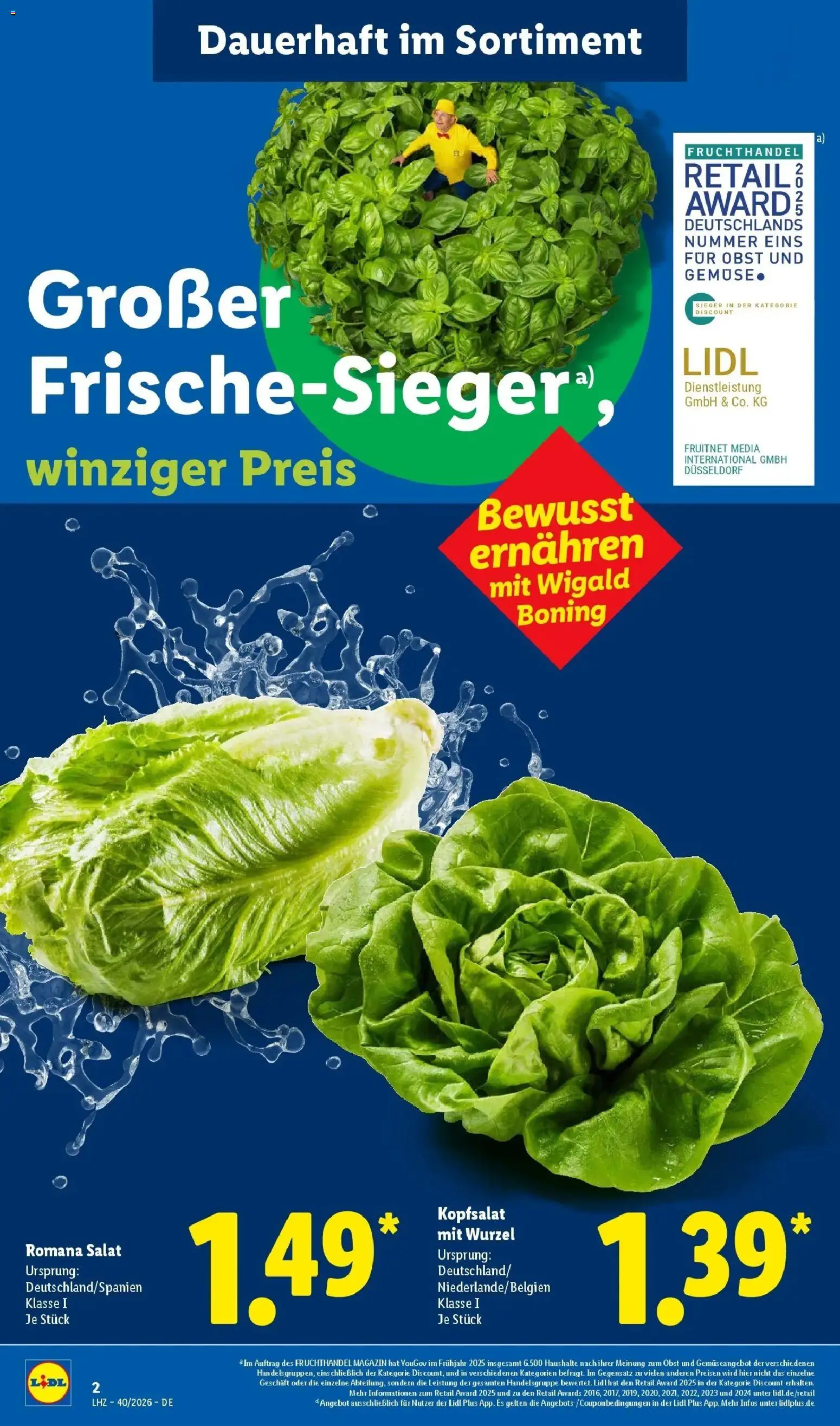 Lidl Prospekt Künzell (ab 28.09.2026) zum Blättern » Angebote | Seite: 2 | Produkte: Obst, Magazin, Salat