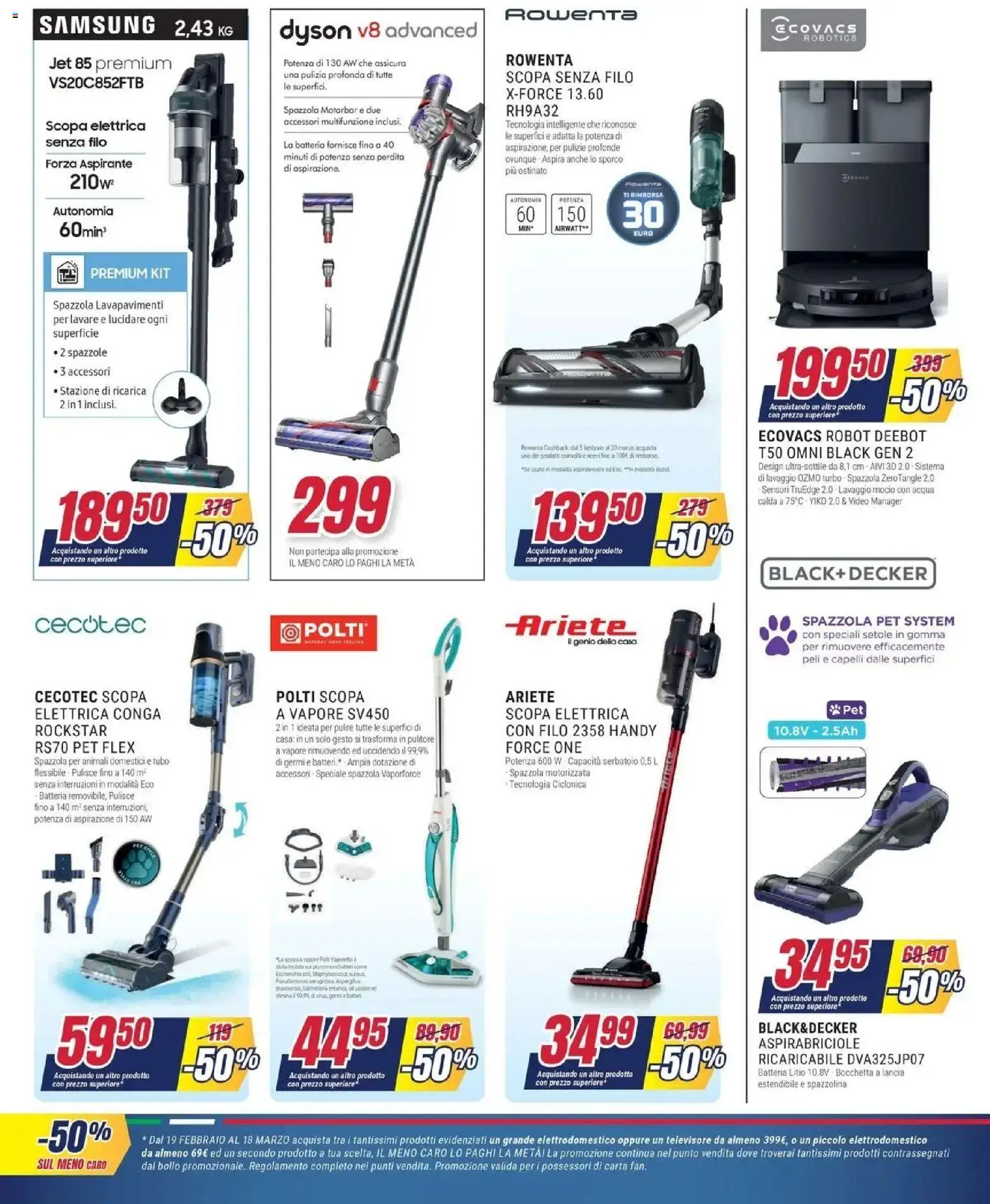 Volantino Trony del 04.03.2026 | Pagina: 23 | Prodotti: Mocio, Tubo, Dyson, Samsung