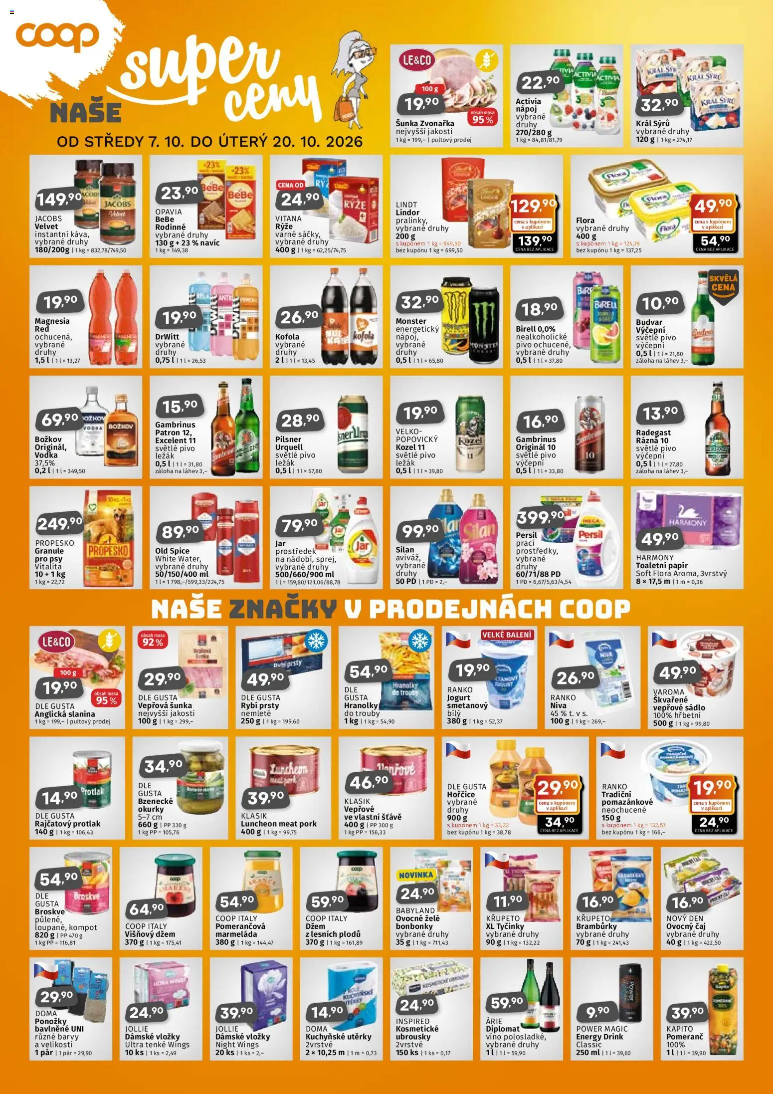 Coop leták - Jihočeský region od 07.10.2026 | Strana: 2 | Produkty: Luncheon meat, Bramburky, Pilsner, Niva