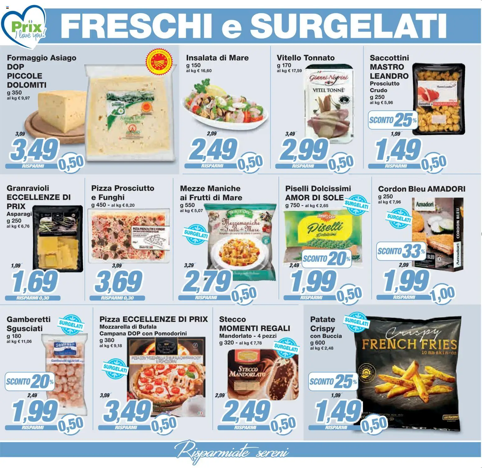 Volantino Prix del 10.04.2026 | Pagina: 16 | Prodotti: Pomodorini, Patate, Piselli, Gamberetti