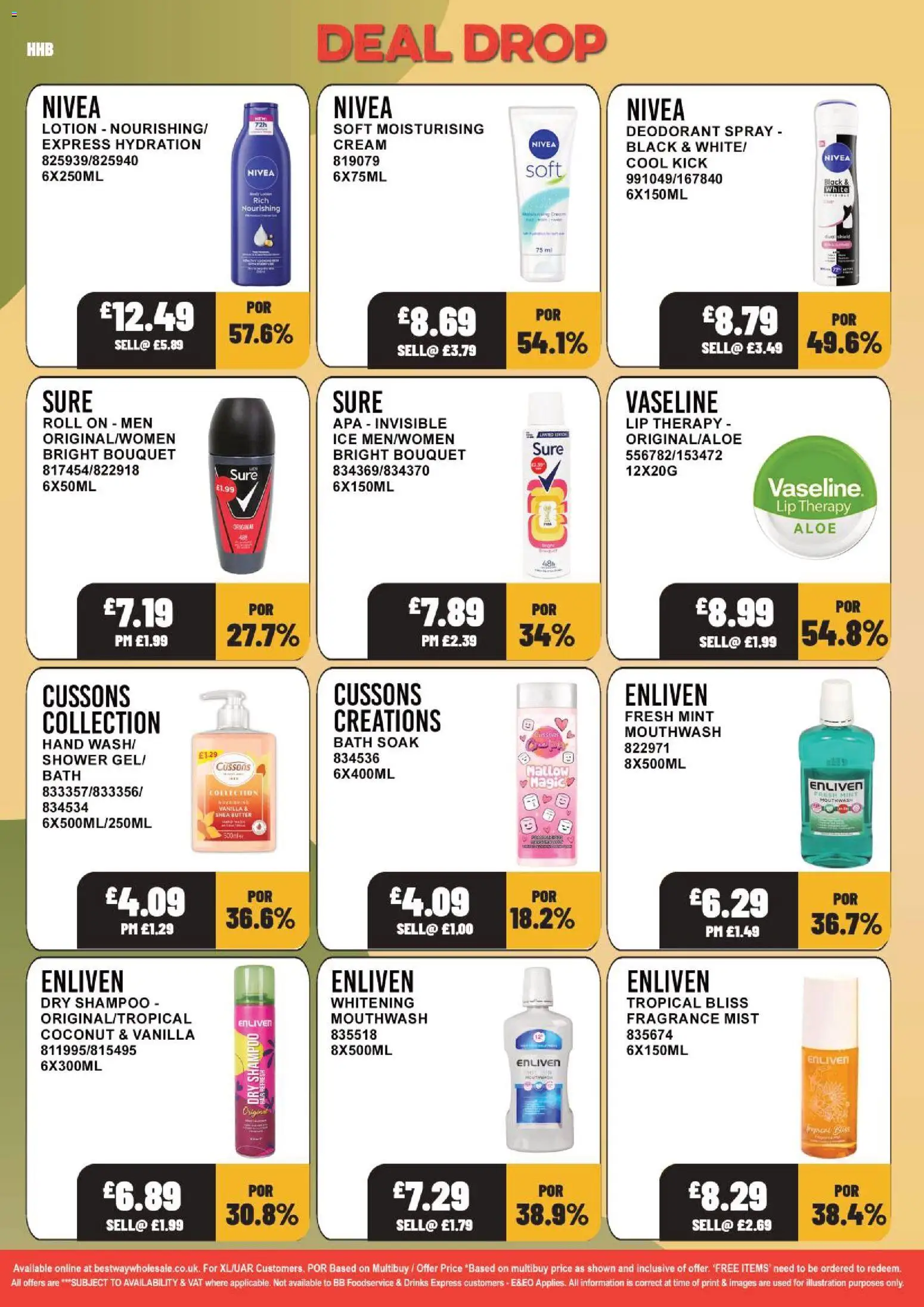 {H1} | Page: 16 | Products: Shower, Drinks, Vanilla, Coconut