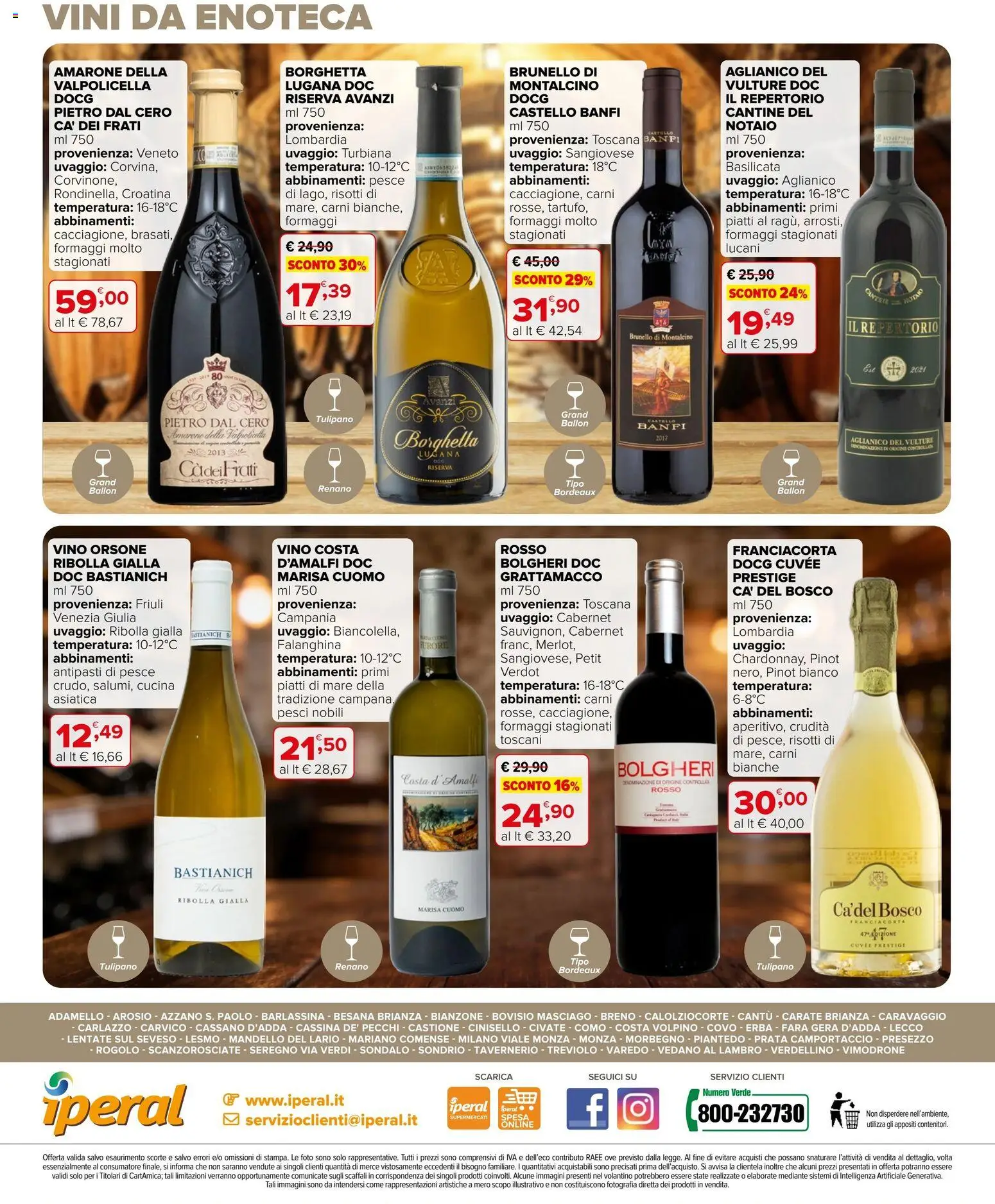 Volantino Iperal del 14/10/2026 | Pagina: 16 | Prodotti: Pesce, Piatti, Vino, Enoteca