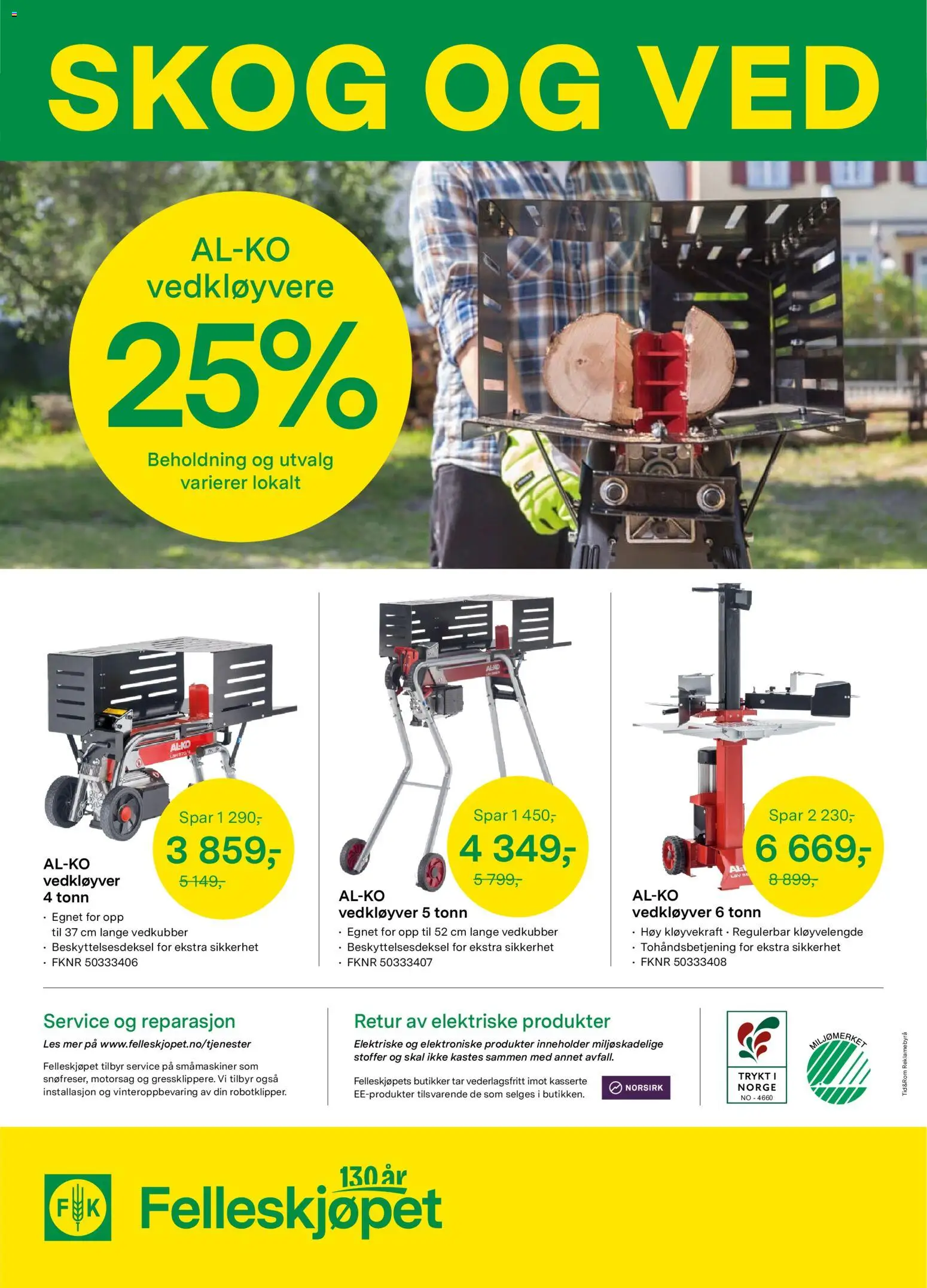 {H1} | Side: 12 | Produkter: Motorsag, Ved, 1, Vedkløyver