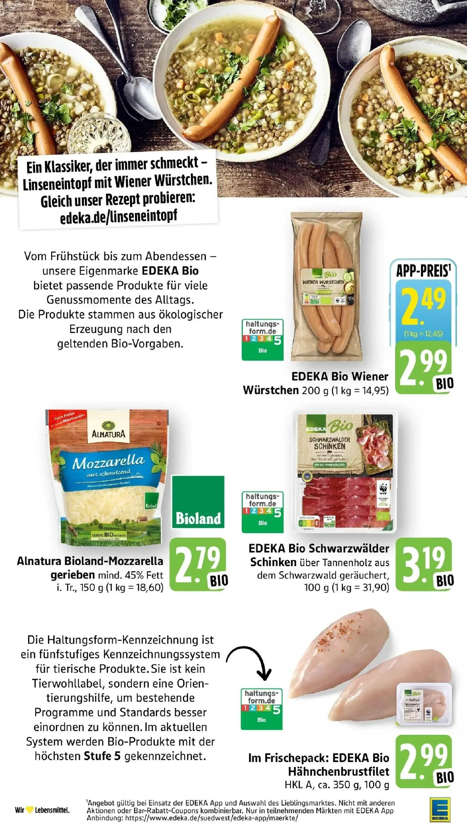 E center Prospekt Villingen - Schwenningen (ab 05.10.2026) zum Blättern | Seite: 23 | Produkte: Wiener wurstchen, Mozzarella, Schinken, Schweinefleisch