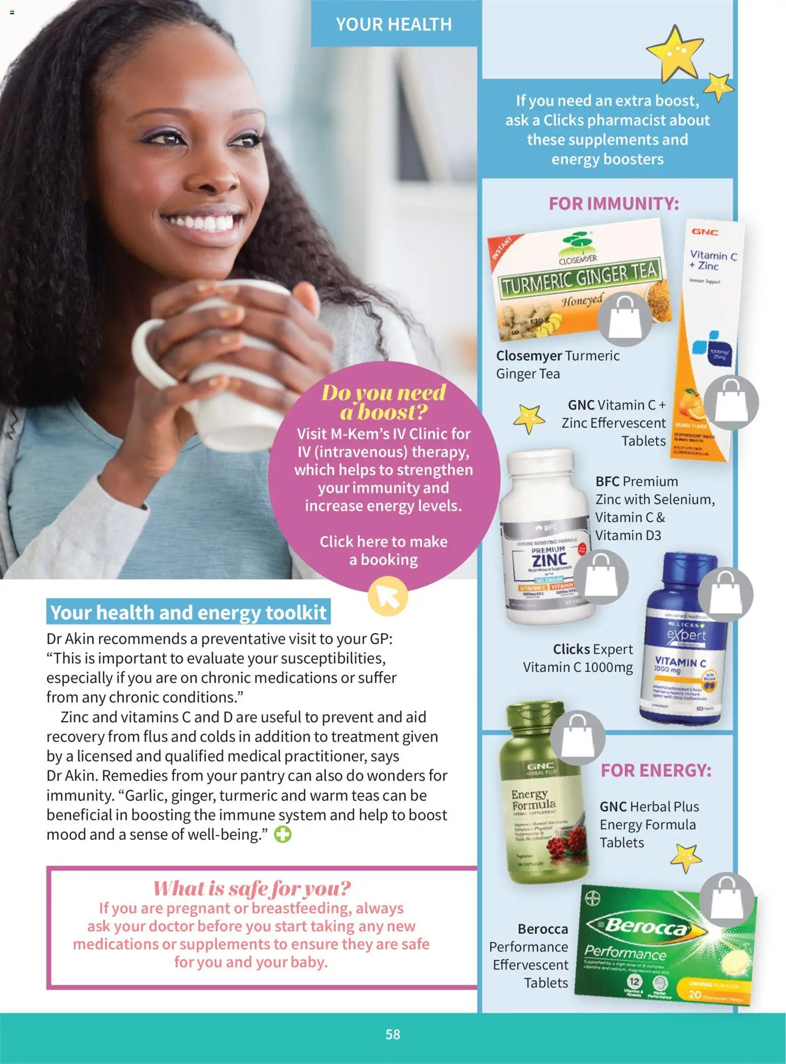 New Clicks catalogue – valid from 01.03.2026 | Page: 58 | Products: Vitamins, Tea, Supplements