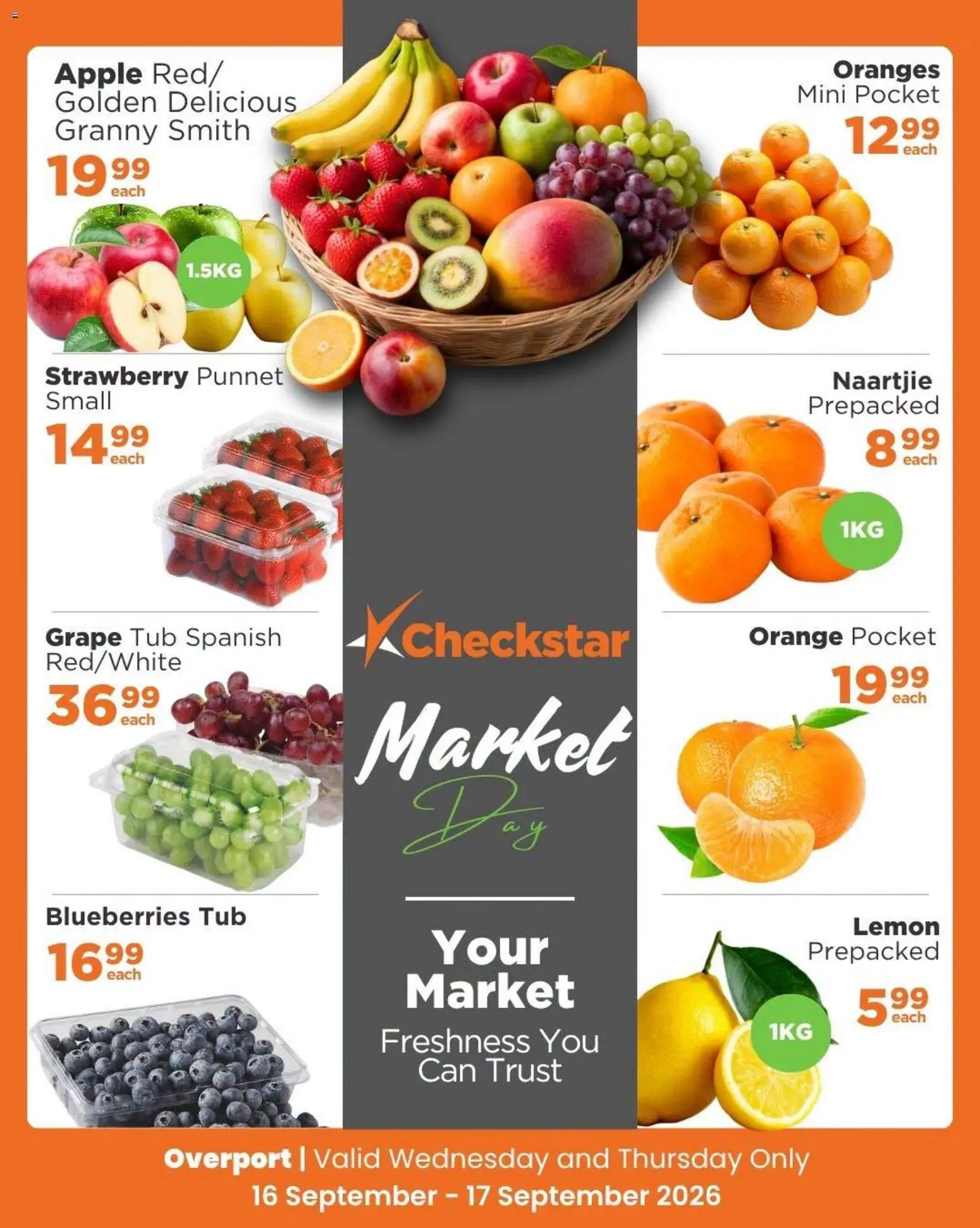 New Check Star catalogue – valid from 16/09/2026 | Page: 5 | Products: Blueberries, Oranges, Lemon