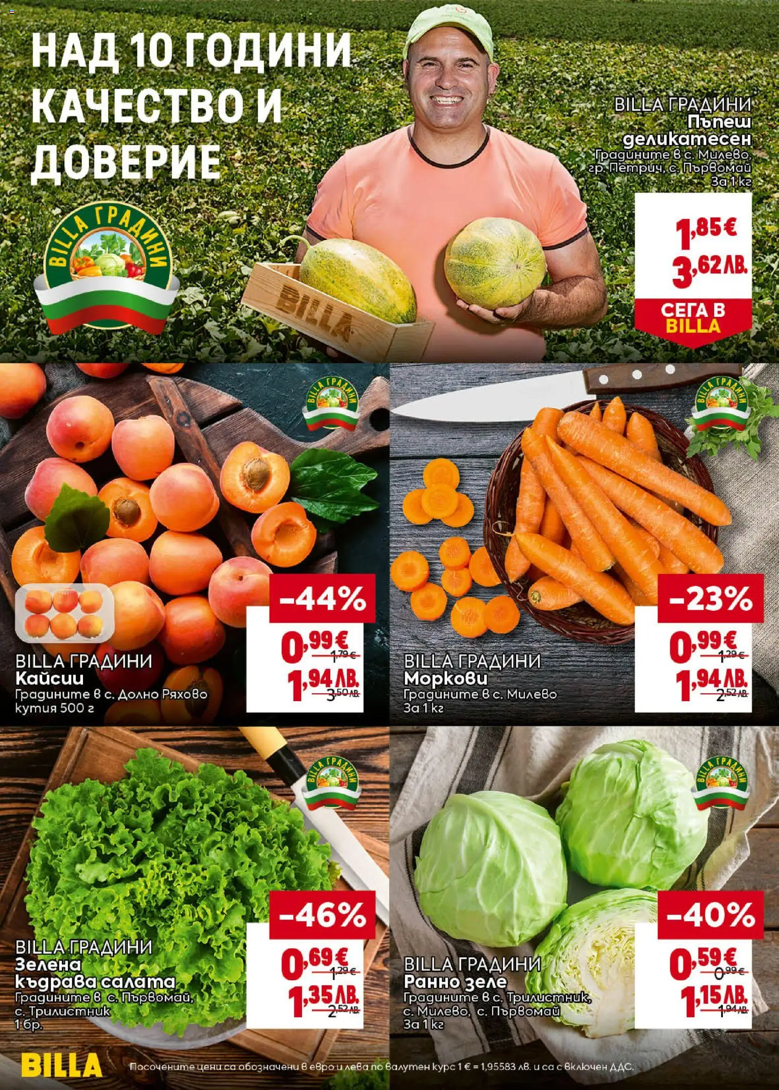 {H1} | Страница: 6 | Продукти: Зеле, Кайсии, Моркови, Кутия
