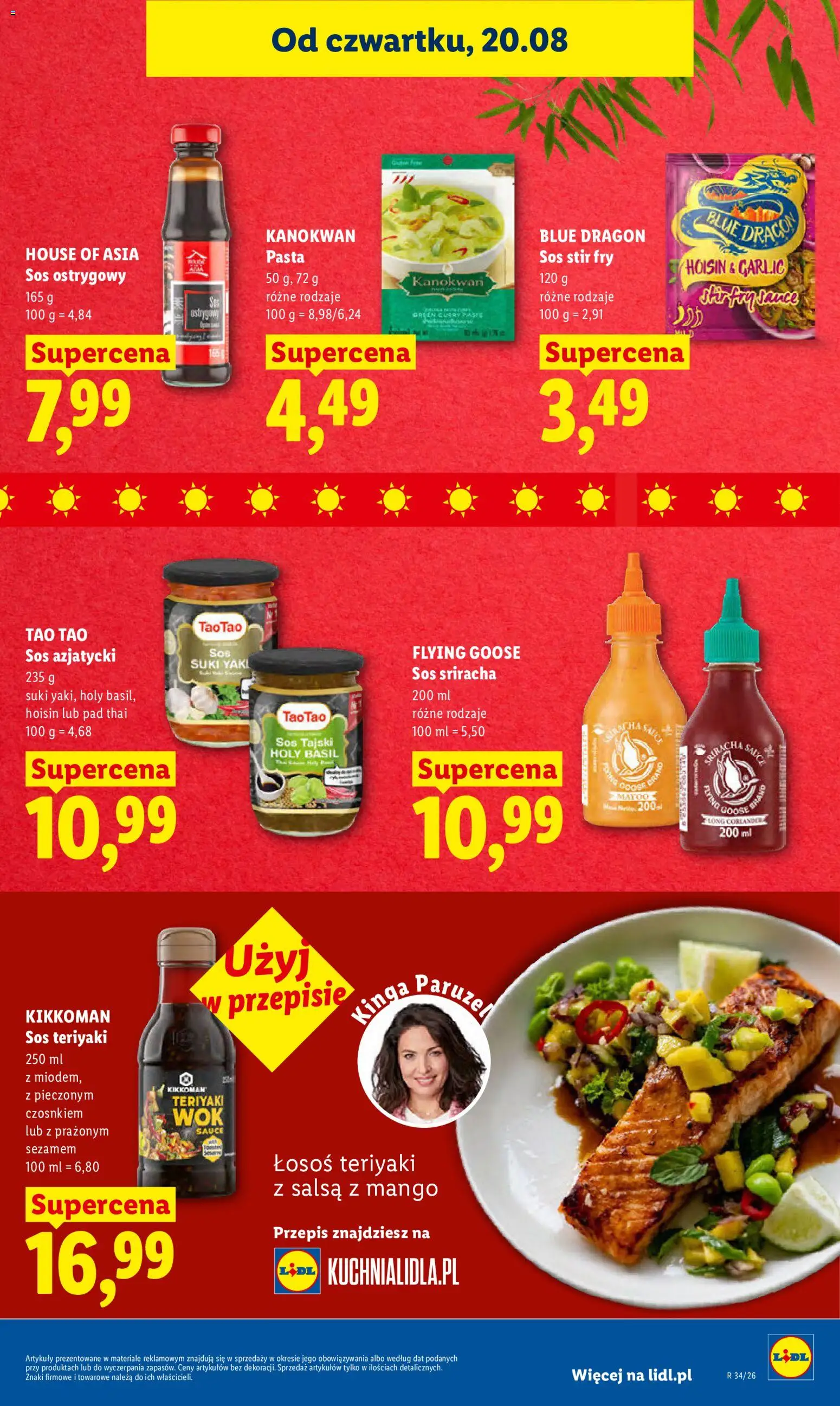 Lidl Polsko leták od 20.08.2026 | Strana: 55 | Produkty: Mango, Sriracha, Losos