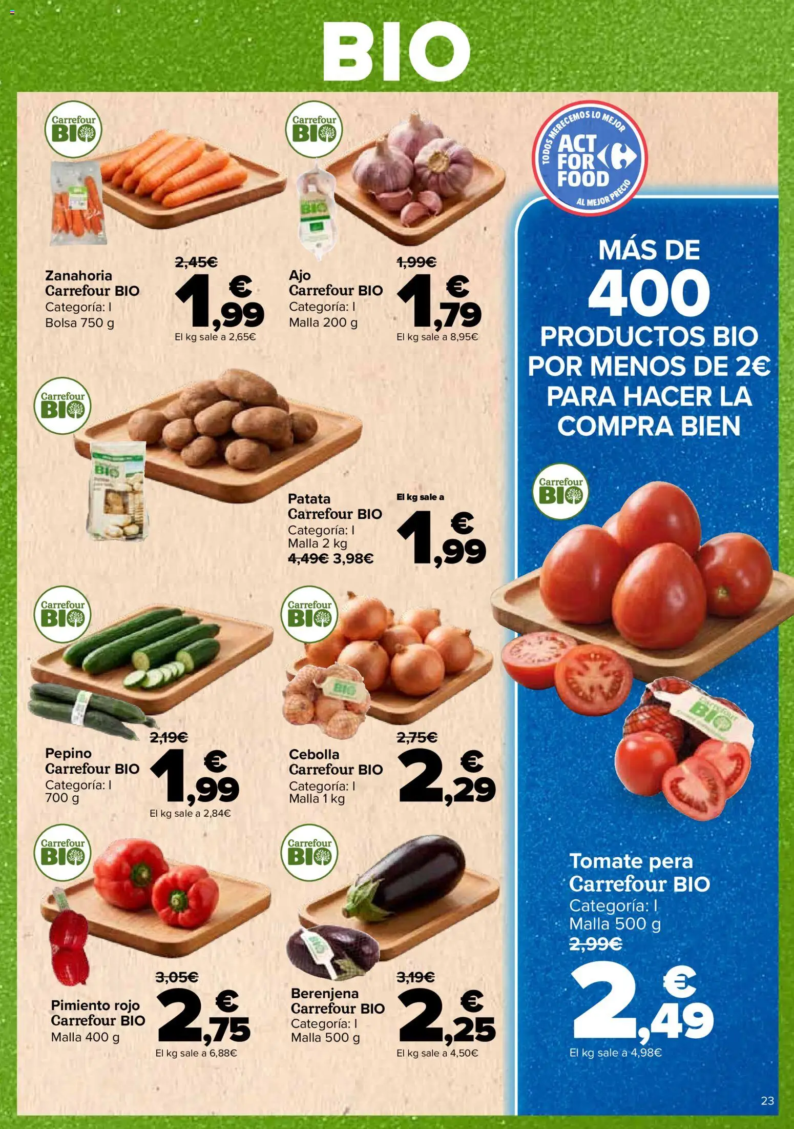 Carrefour Tendencias │ válido desde el 26/06/2026 | Página: 23 | Productos: Στιγμιαίος καφές, Κάδος απορρυμάτων, Zanahoria, Bolsa