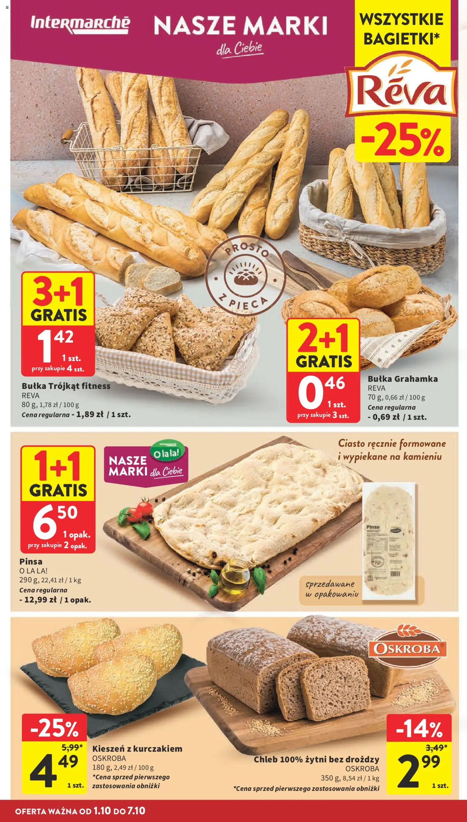Intermarche gazetka od 01.10.2026 | Strona: 20 | Produkty: Ciasto, Bułka, Chleb, Pinsa