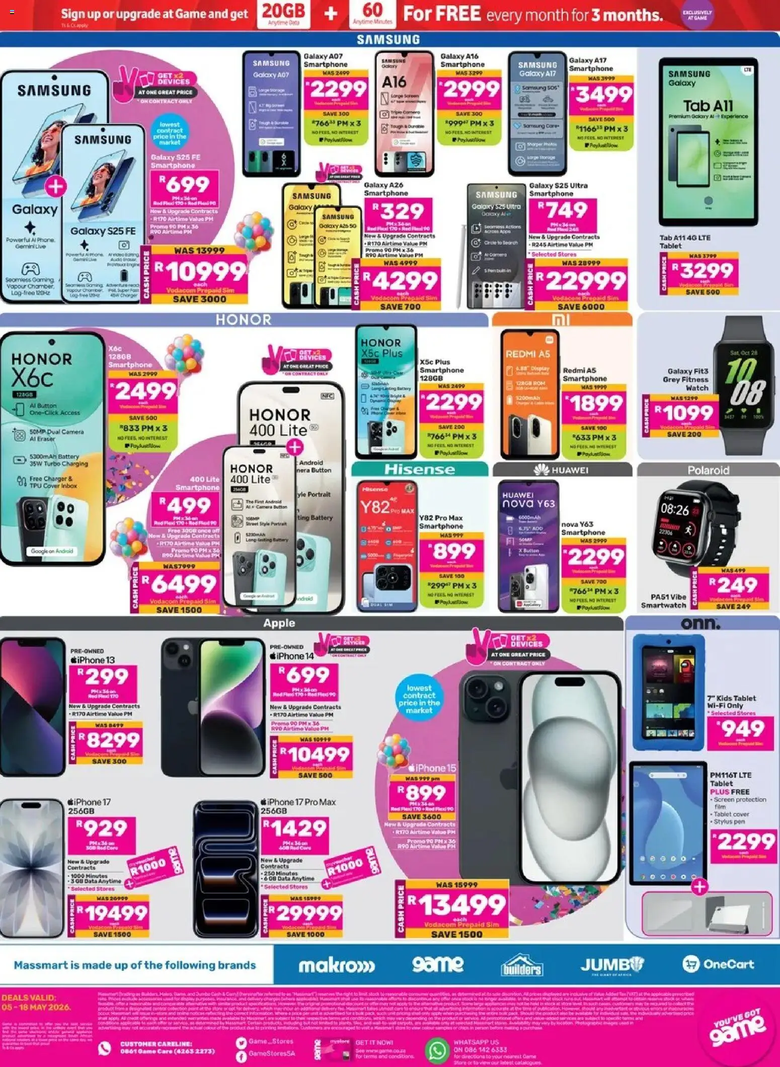 New Game catalogue – valid from 05.05.2026 | Page: 8 | Products: Data, Smartphone, Tablet, Smartwatch