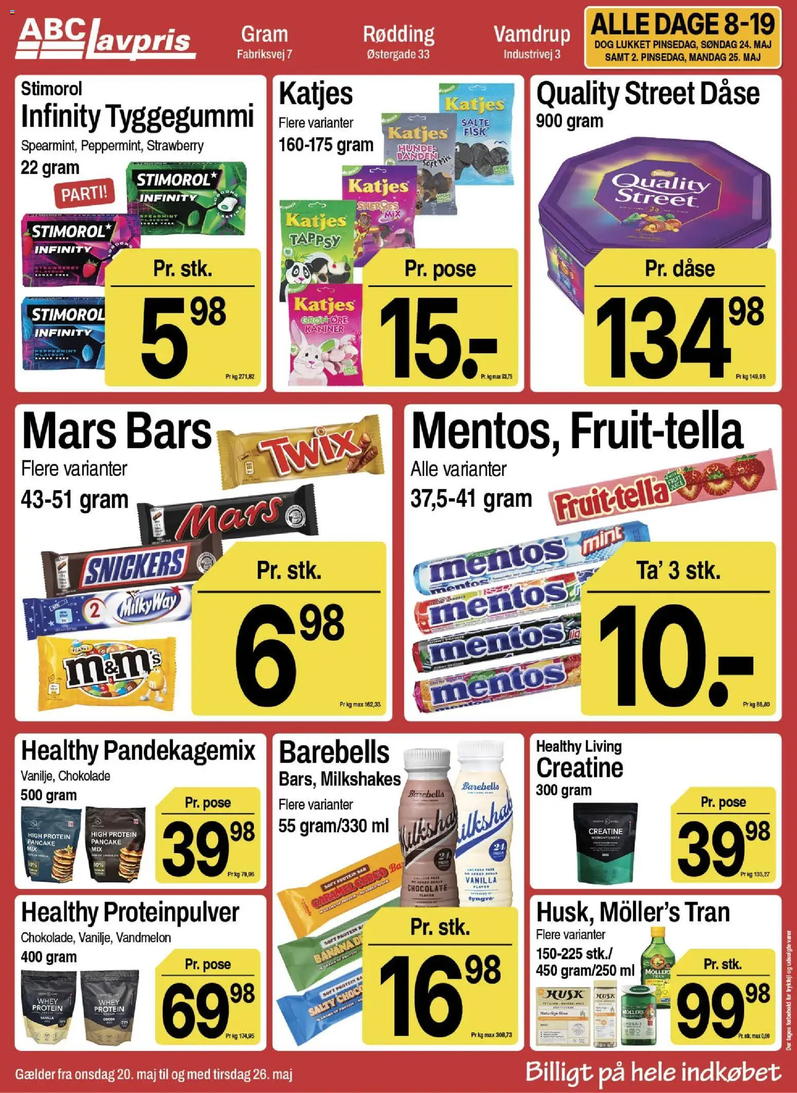 Abc Lavpris tilbudsavis – gyldig fra 20.05.2026 | Side: 13 | Produkter: Chokolade, Fisk, Vandmelon
