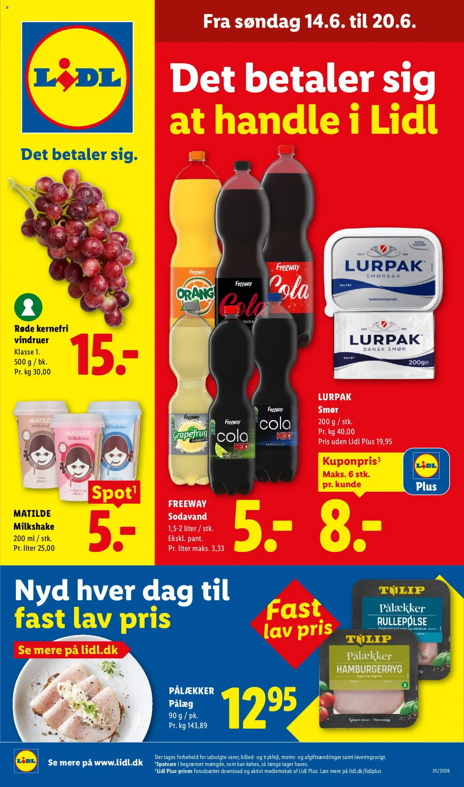Lidl tilbudsavis – gyldig fra 18.06.2026 | Side: 14 | Produkter: Sodavand, Milkshake, Kakao, Cola