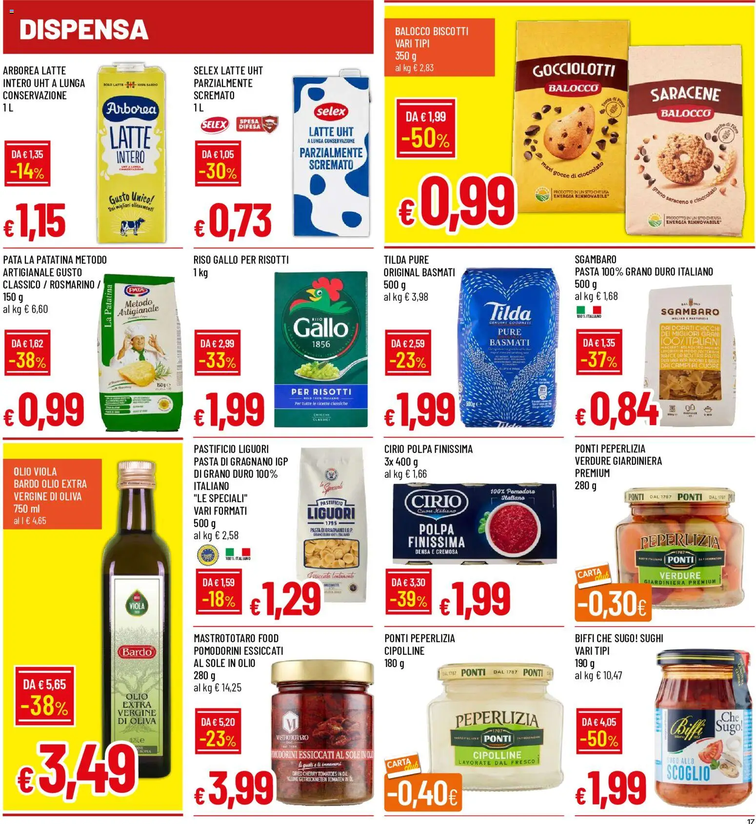 Volantino Galassia del 17/08/2026 | Pagina: 17 | Prodotti: Rosmarino, Riso, Latte, Pasta