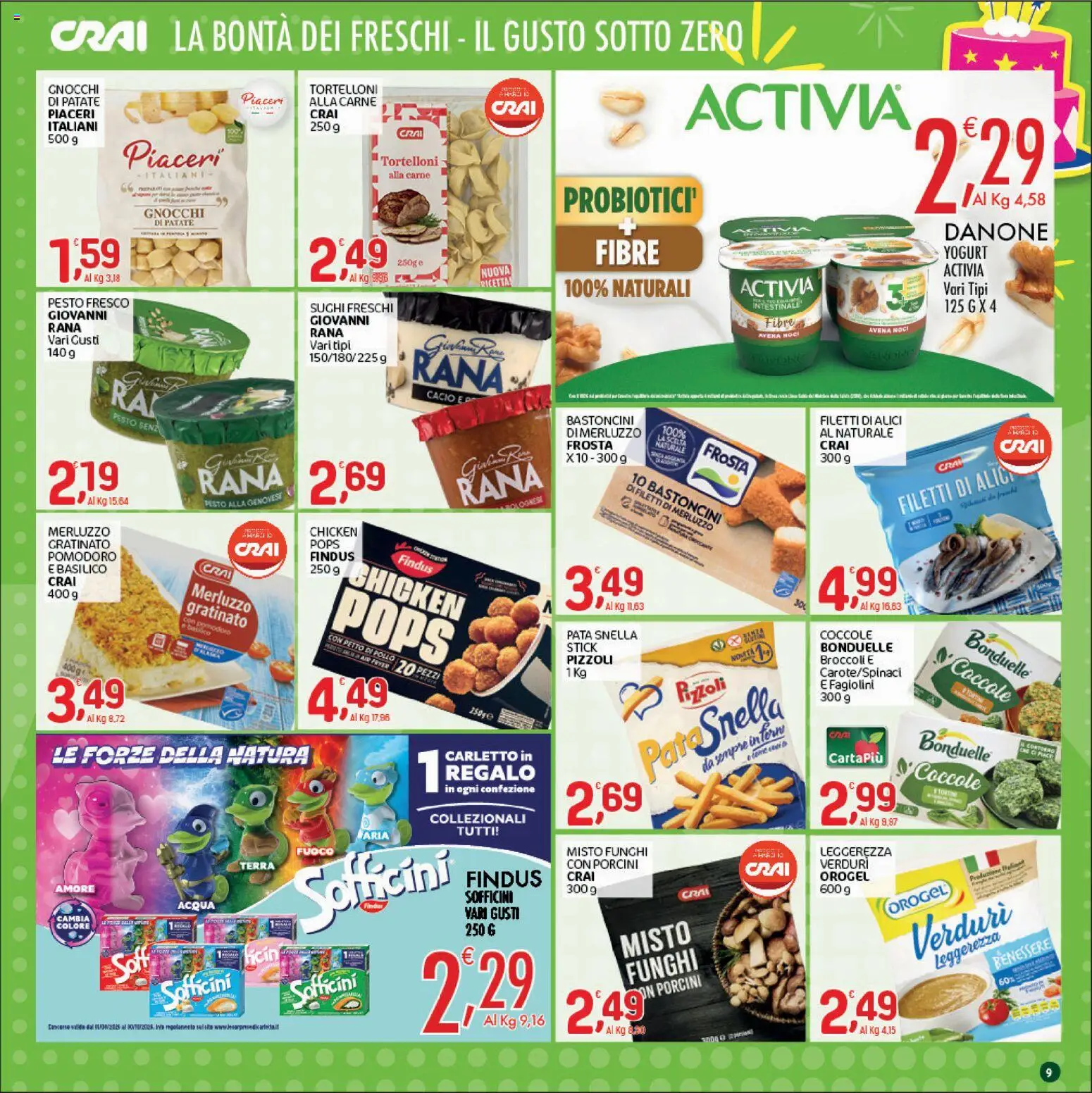 Volantino CRAI del 15/10/2026 | Pagina: 9 | Prodotti: Acqua, Pesto, Gnocchi di patate, Terra