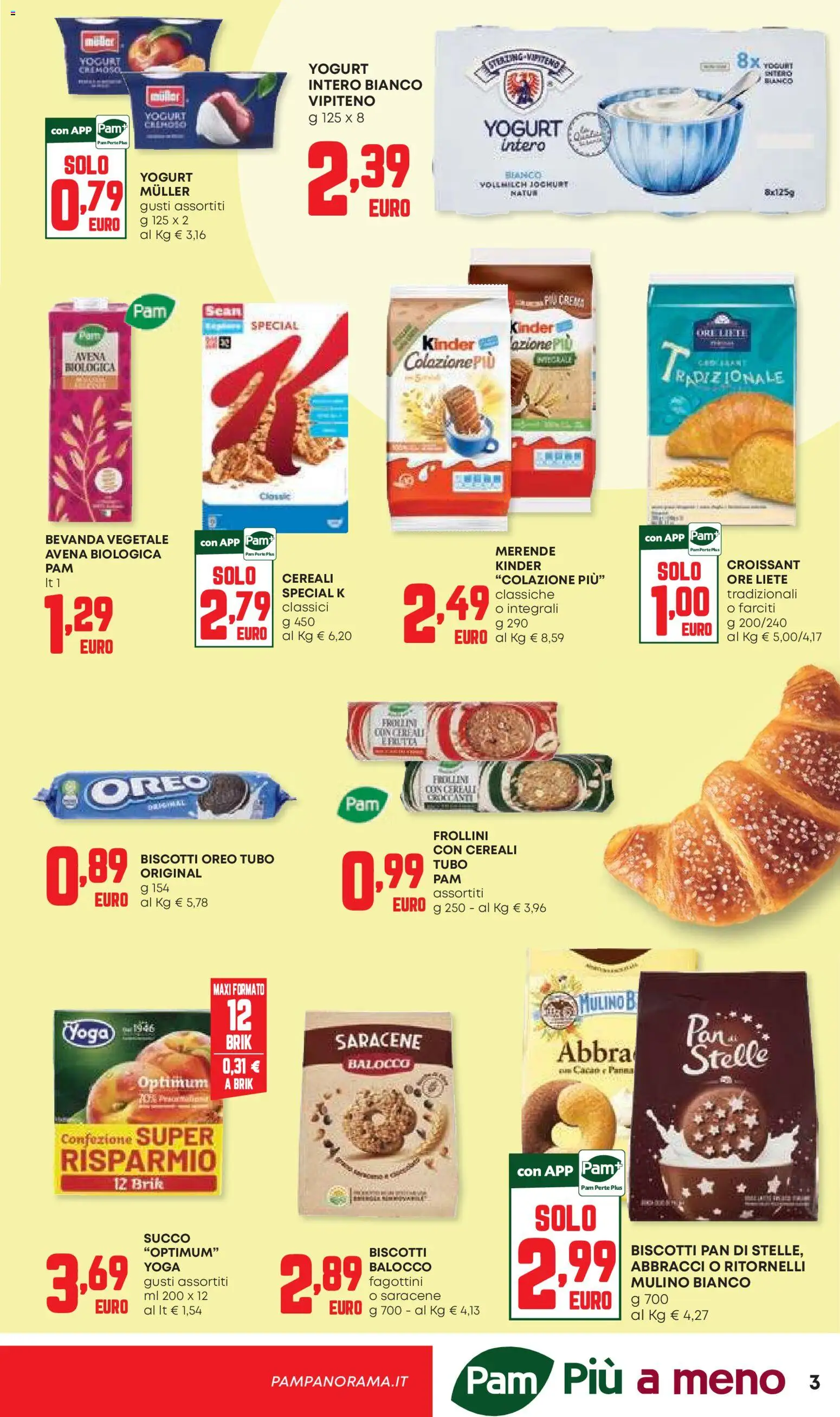 Volantino Panorama del 27/08/2026 | Pagina: 3 | Prodotti: Yogurt, Succo, Panna, Frollini